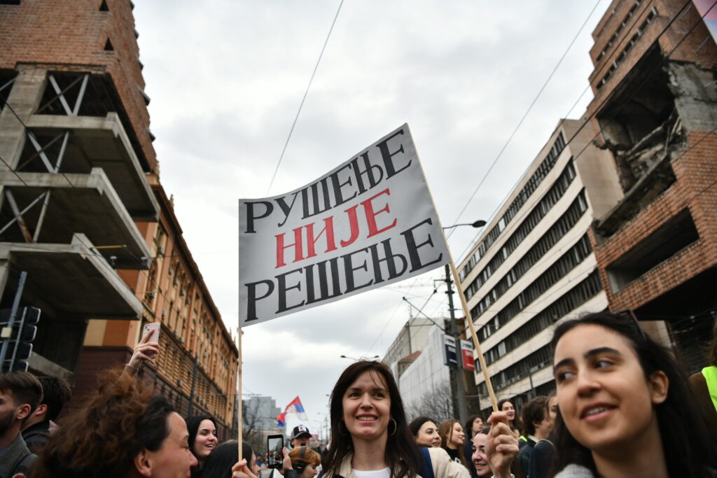 Beograd 24. mart 2025. Studenti u blokadi krenuli na protest ispred Generalstaba  Protest za Generalštab Foto:Vesna Lalić/Nova.rs