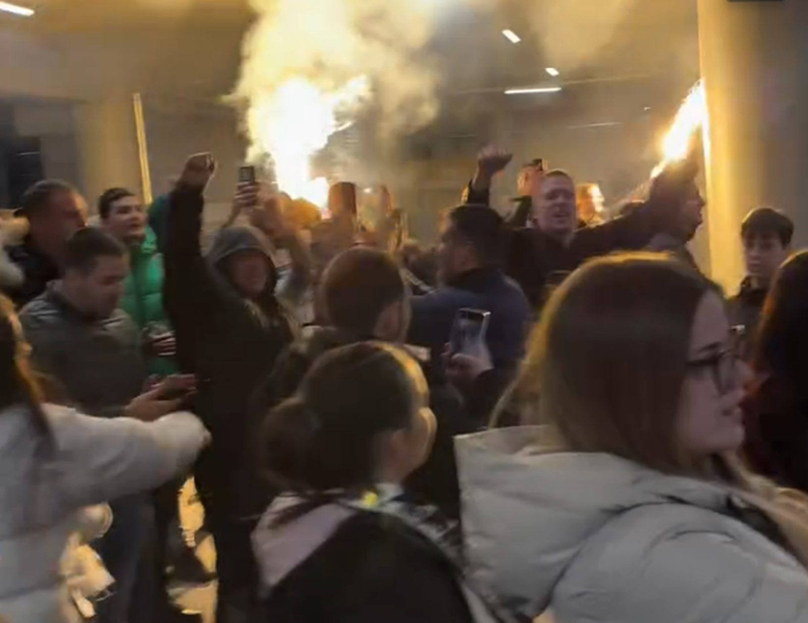 Doček navijača Partizana