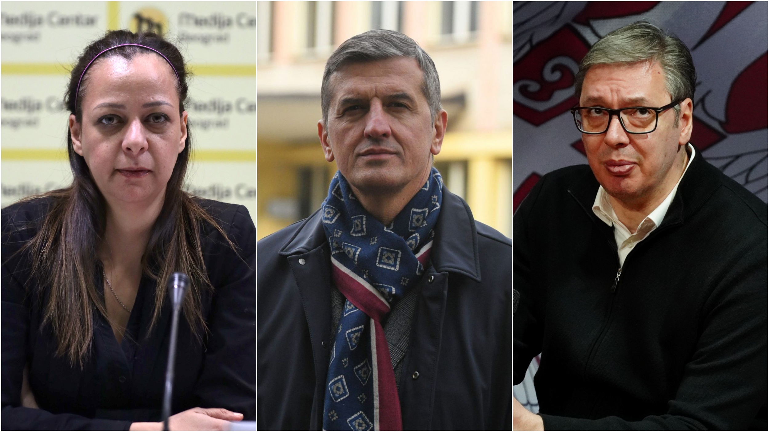 Sara El Sarag, Vladimir Terzić i Aleksandar Vučić, kombo Foto: Milan Maricic/M.M./ATAImages/Filip Krainčanić/Nova.rs