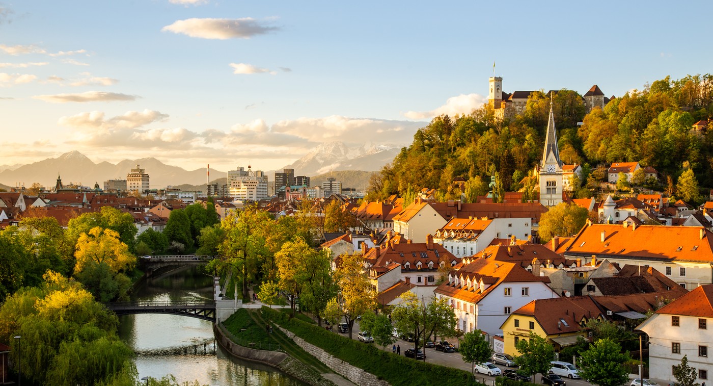 Cityscape of the Slovenian capital Ljubljana.,Image: 646548318, License: Royalty-free, Restrictions: , Model Release: no, Credit line: matej kastelic / Panthermedia / Profimedia