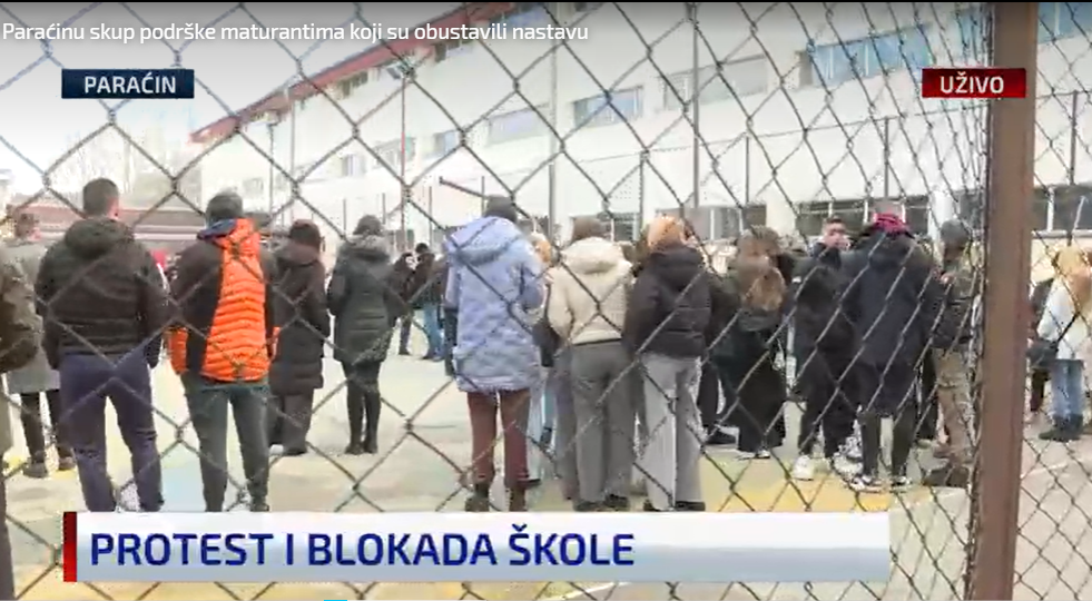 Paraćin, blokada Gimnazije