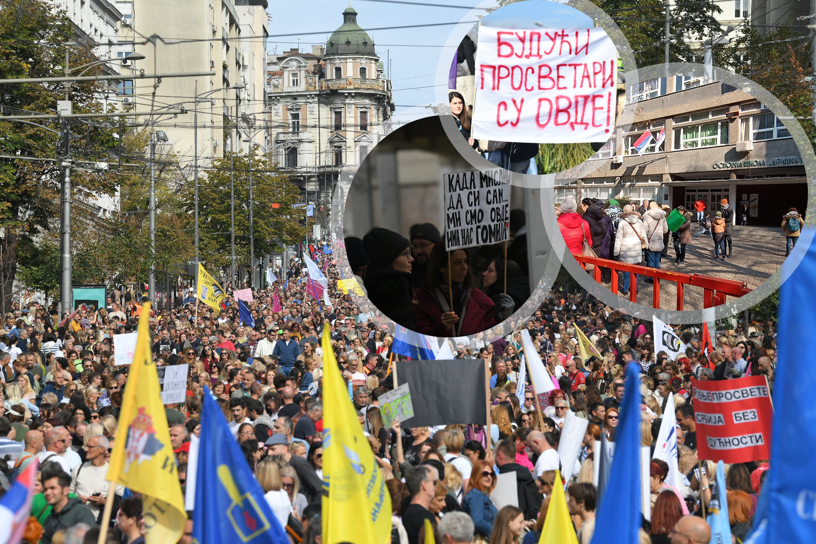 ema: Zašto kao roditelj podržavam obustavu nastave i štrajk prosvetara
kaver: veliki protest prosvetara, pa nelepite fotke sa protesta ispred 9. gimnazije i OŠ "Branko Radičević", recimo, i ako možda još neku školu konkretno
