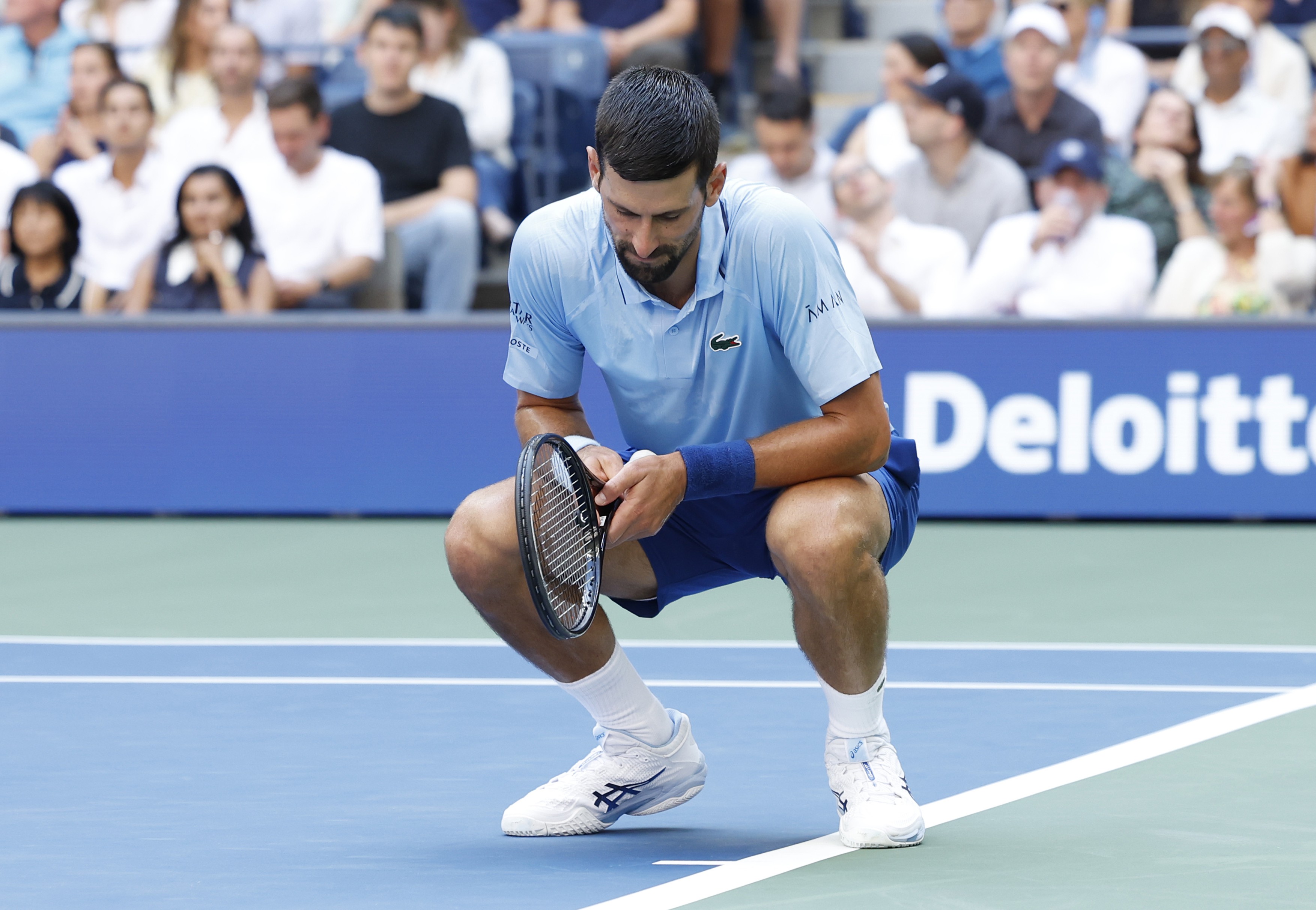 Djokovic vs Alcaraz US Open Tennis Semifinal in New York.