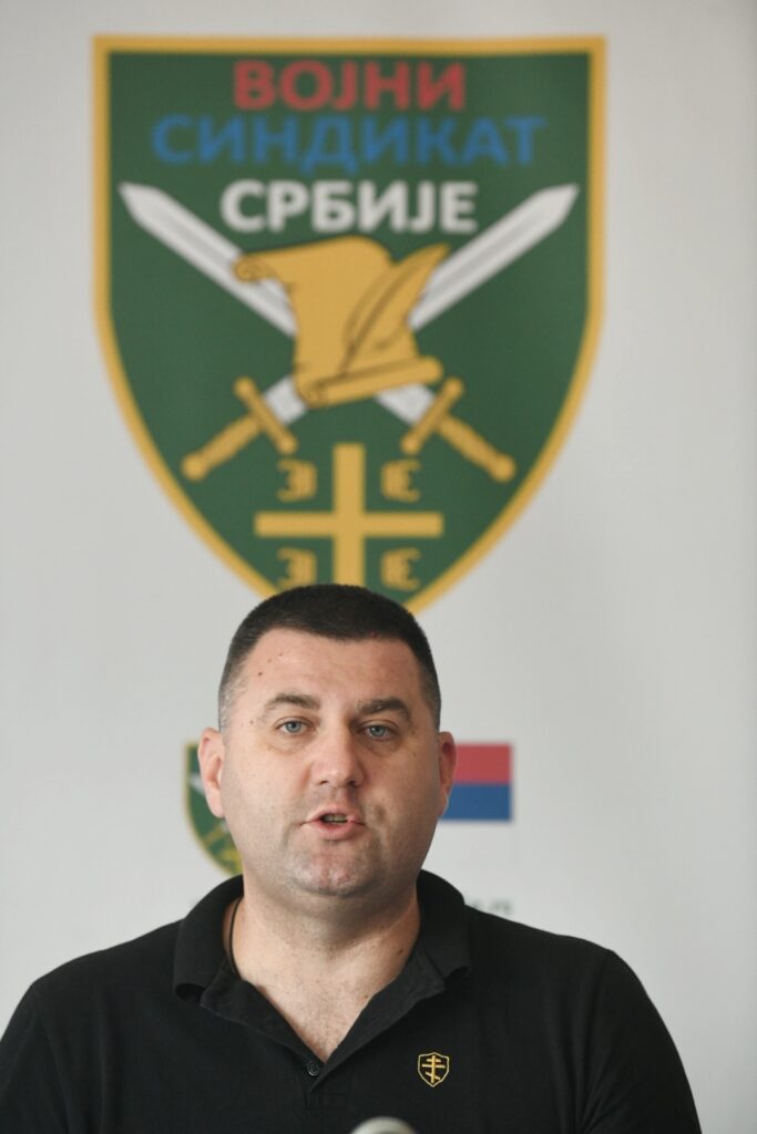 Beograd 04. avgust 2023. Sindikat Vojska Srbije Predsednik Vojnog sindikata Novica Antić Konferencija za medije Foto:Vesna Lalić/Nova.rs