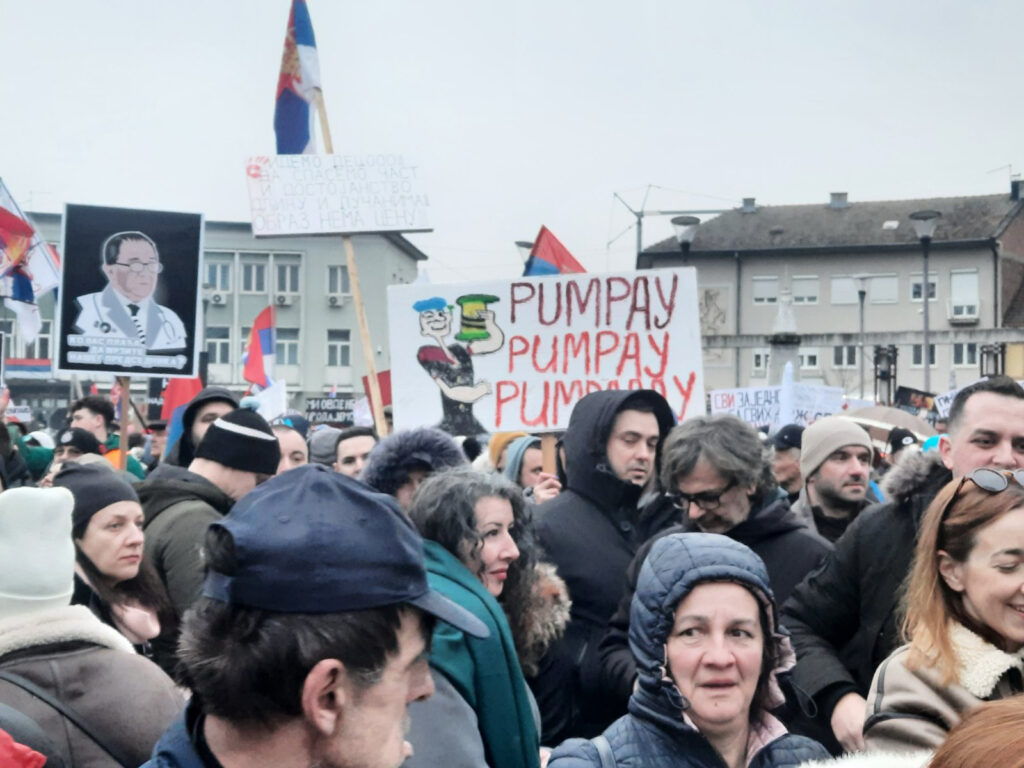 Požega 23. februar 2025. Protestni skup pod nazivom "Alo, Požega" Narodni protest „Sa svih strana, svi zajedno“ Foto:Slavica Panić/Nova.rs