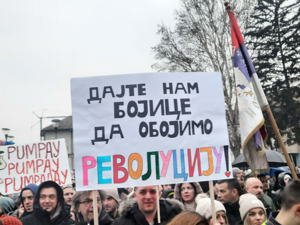 Požega 23. februar 2025. Protestni skup pod nazivom "Alo, Požega" Narodni protest „Sa svih strana, svi zajedno“ Foto:Slavica Panić/Nova.rs