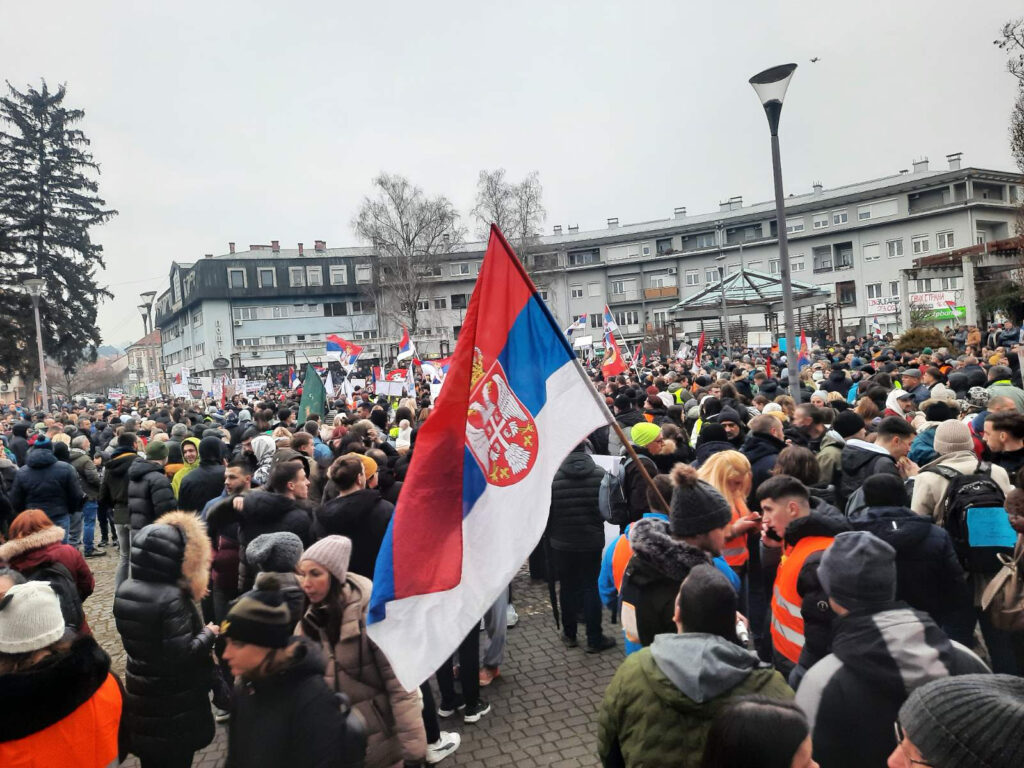 Požega 23. februar 2025. Protestni skup pod nazivom "Alo, Požega" Narodni protest „Sa svih strana, svi zajedno“ Foto:Slavica Panić/Nova.rs