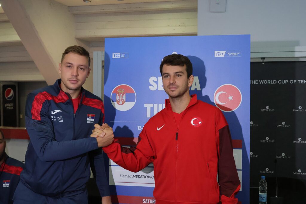 Davis Cup Serbia Turkiye Draw
Medjedovic Kirkin
Photo Nikola Mladenovic
Serbian Tennis Federation