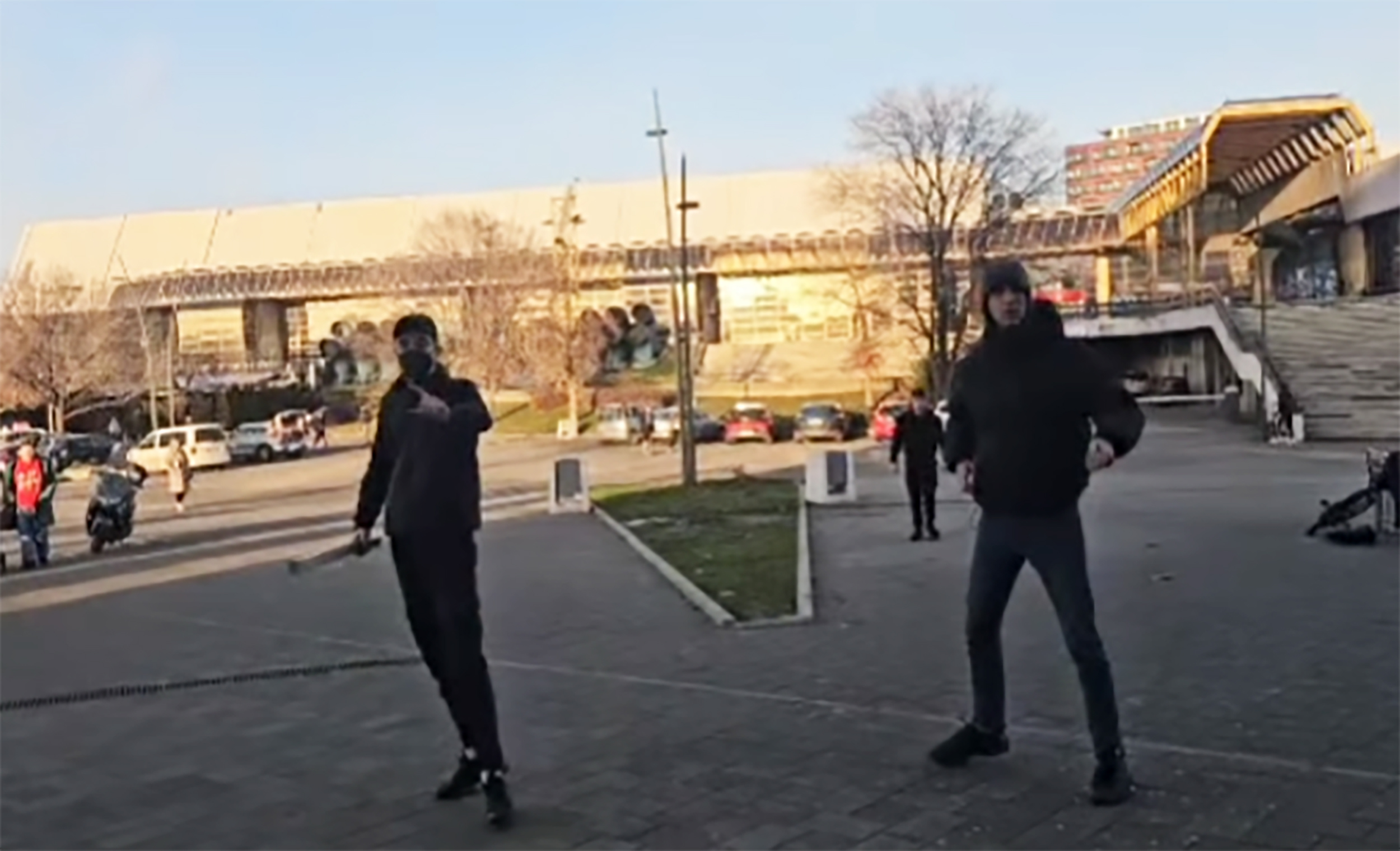 novi sad promenada mladici sa bejzbol palicama tuku mladica