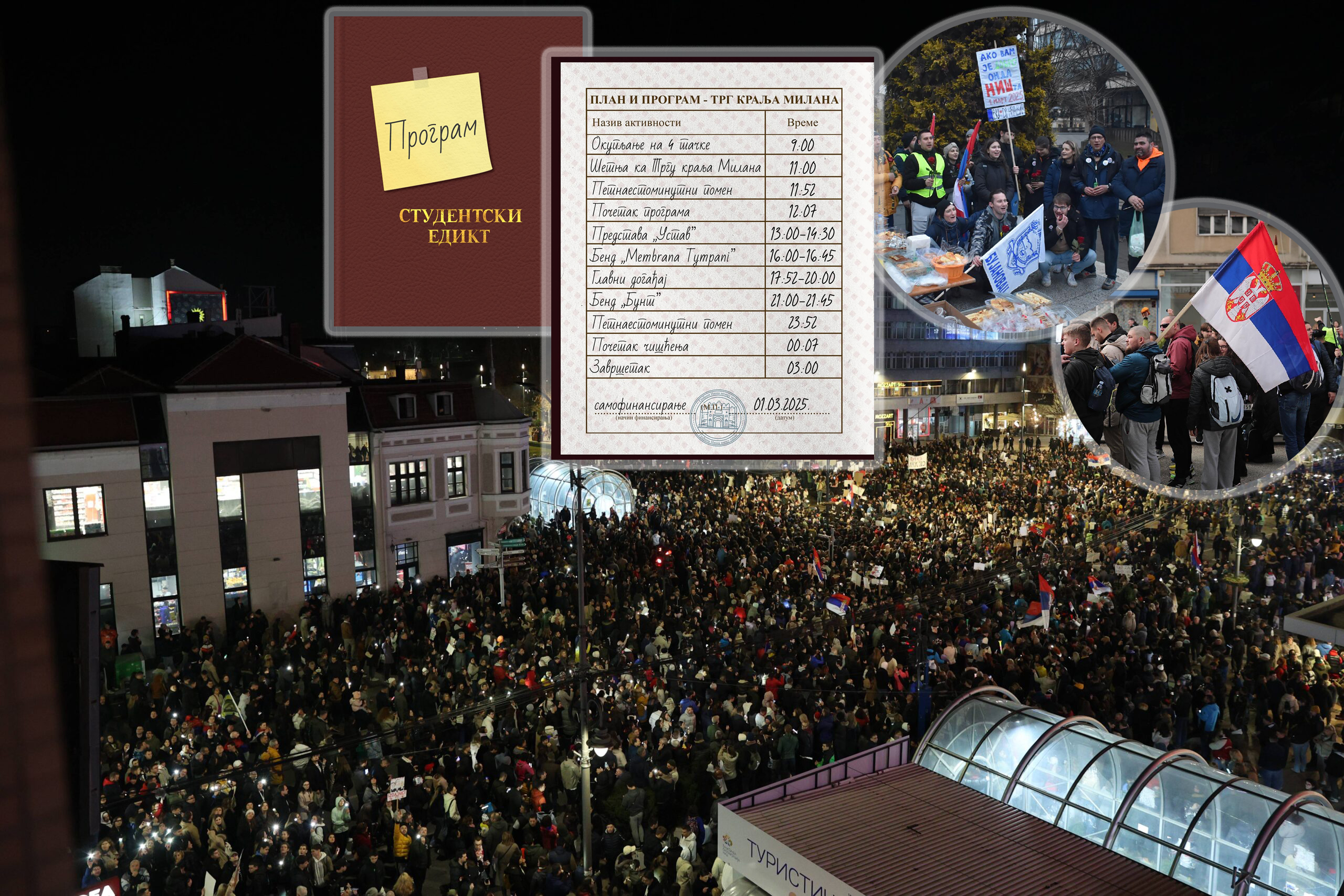 tema: Sve o najvećem protestu u Nišu ikada, koji će trajati 18 sati
kaver: Niš protest, studenti koji pešače ka Nišu, može i ovaj program sa Insta da se skrinuje i nalepi (link), šta god smislite