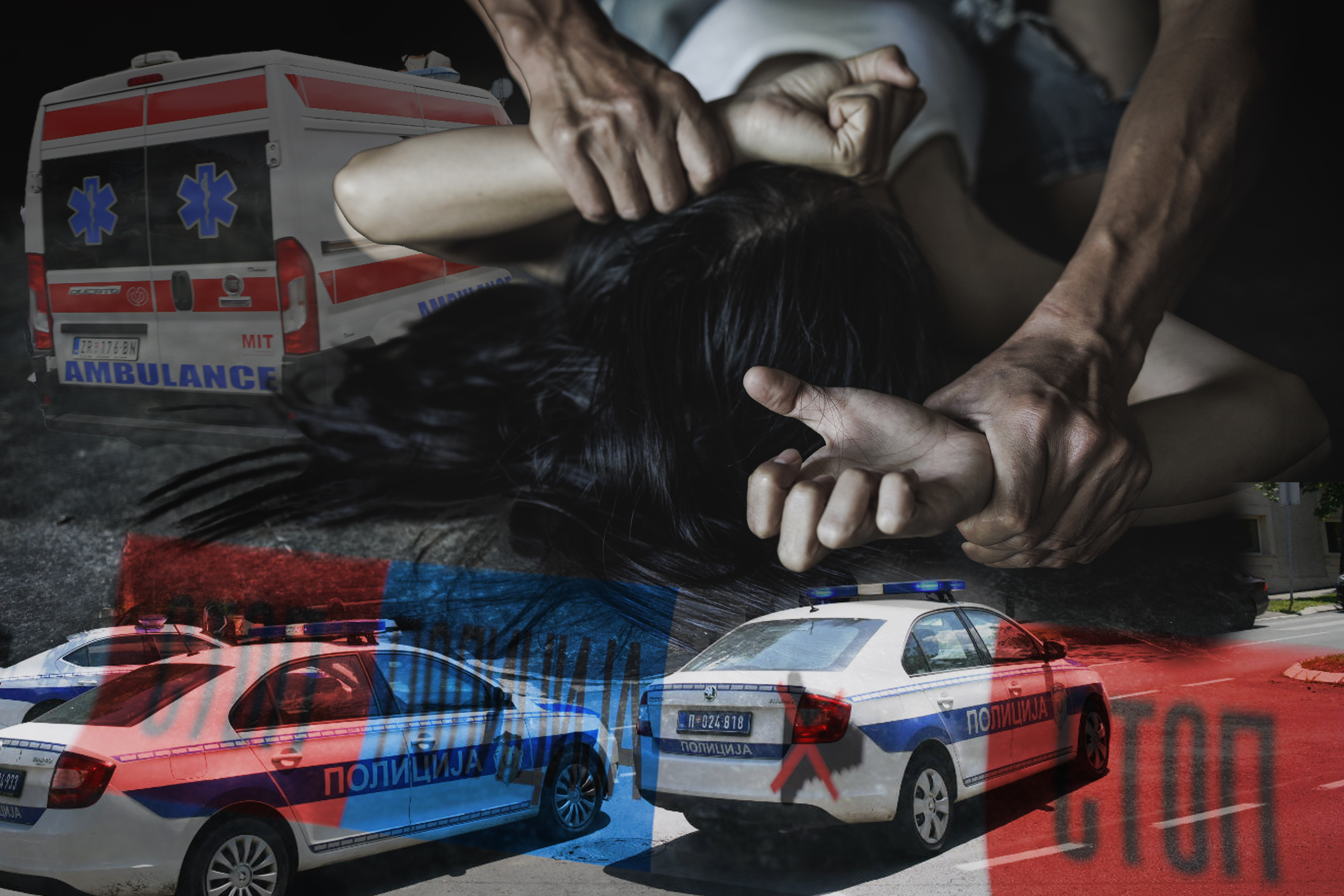 nasilje nad zenom i policija i hitna Close up of man hands holding a woman hands for rape and sexual abuse concept, Wound domestic violence rape, sexual assault, stop violence against women, human trafficking.