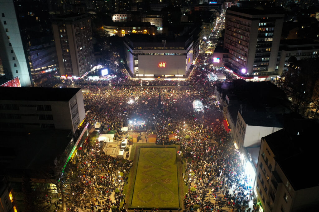 Protest u Nišu, slike iz drona, Foto: Amir Hamzagić/Nova.rs