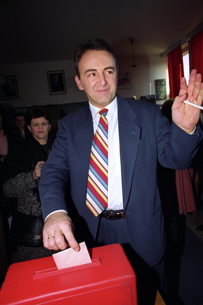 Known Serbian paramilitary leader Zeljko Raznatovic (Arkan) casts his ballots at the polling station during the parliamentary elections in Belgrade, Yugoslavia, 19 December 1993. EPA/MILOS VUKADINOVIC