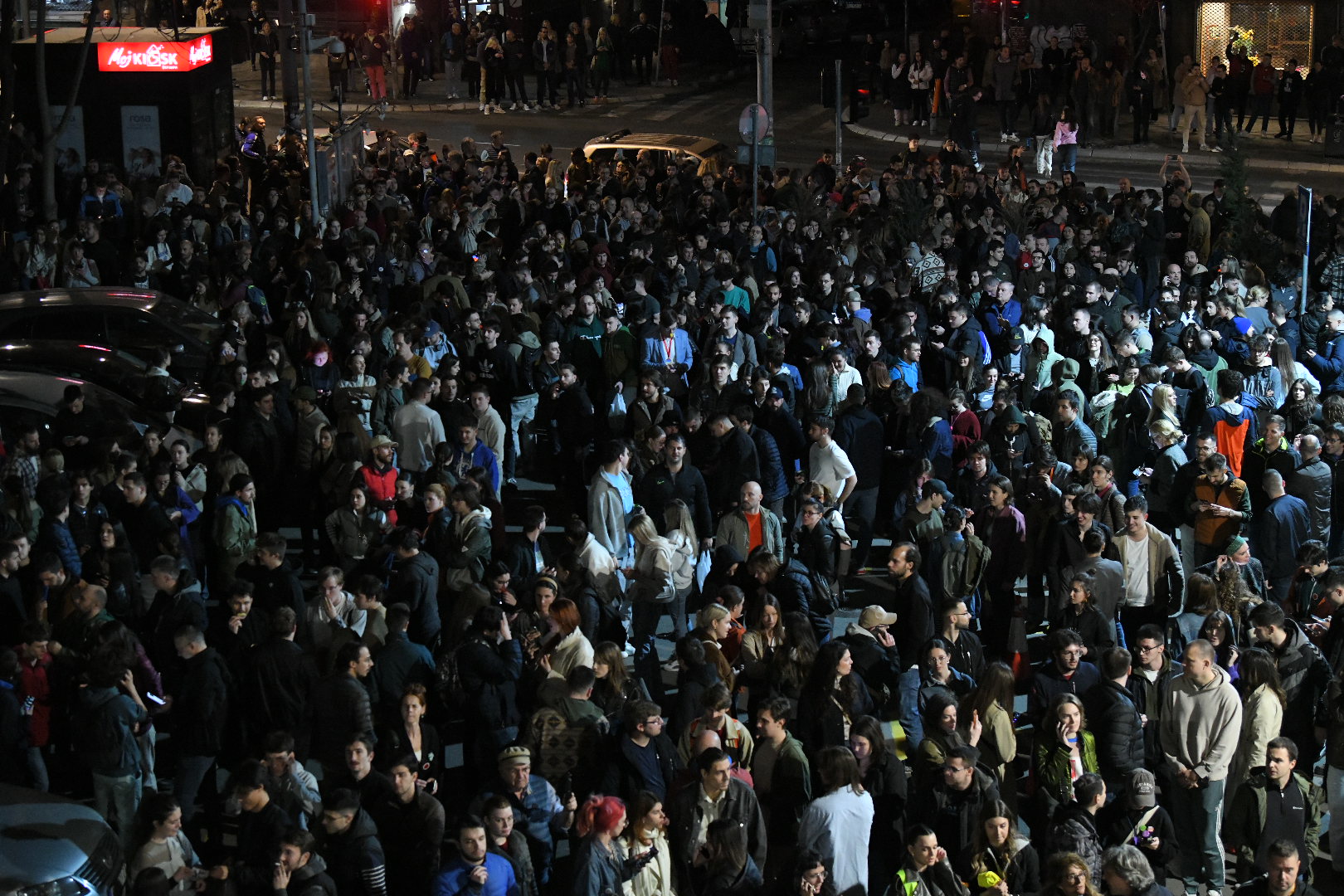 Studenti blokiraju RTS-a Foto: Amir Hamzagić