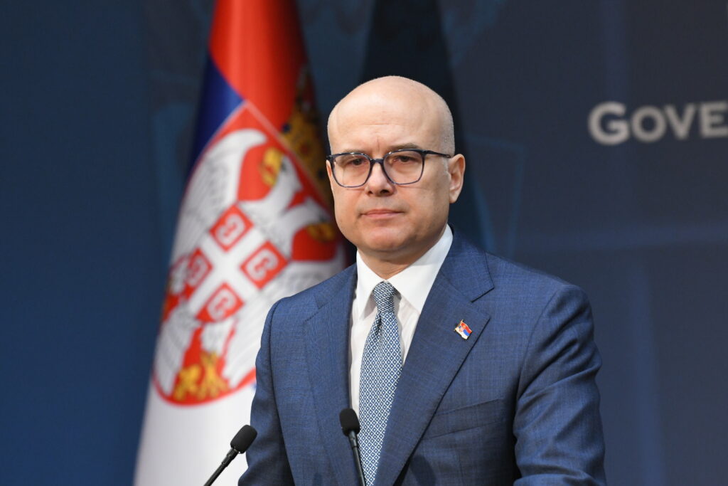 Beograd 28.01.2025  obraćanje, ostavka Miloš Vučević  foto amir hamzagic