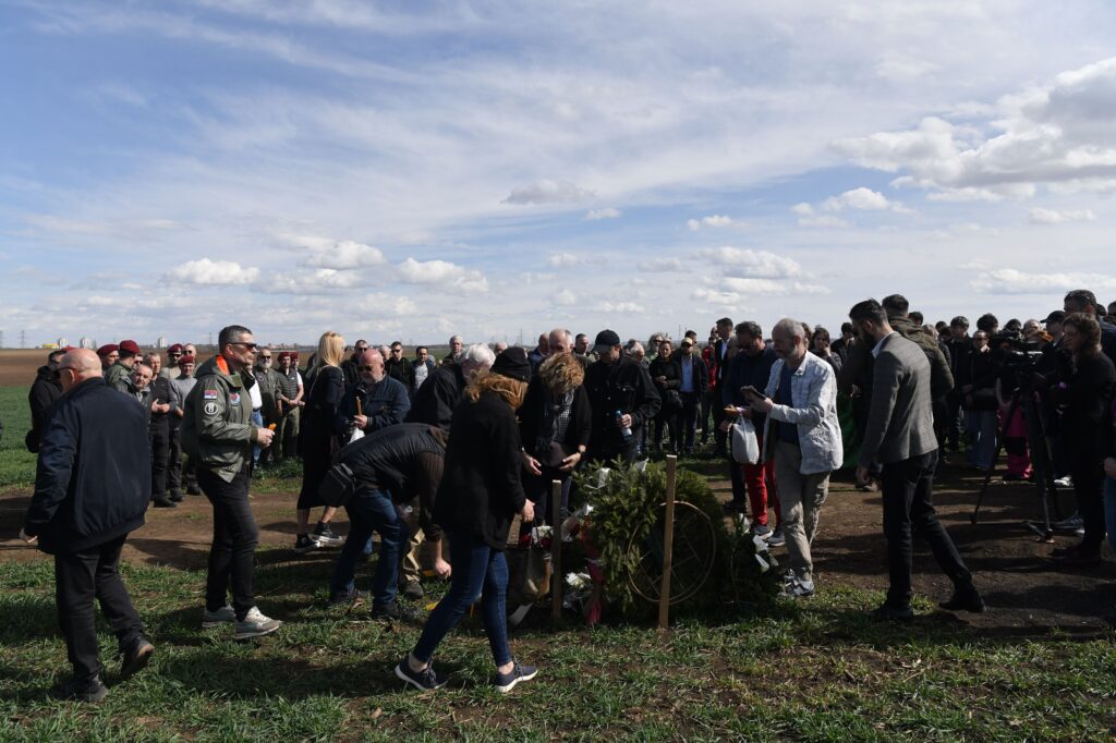 Surčin 13.03.2025. Obeležavanje 10 godina od pada helikoptera Vojske Srbije u kojoj je poginulo sedmoro ljudi pri sletanju, poginula i beba stara pet dana Foto: Goran Srdanov/Nova.rs