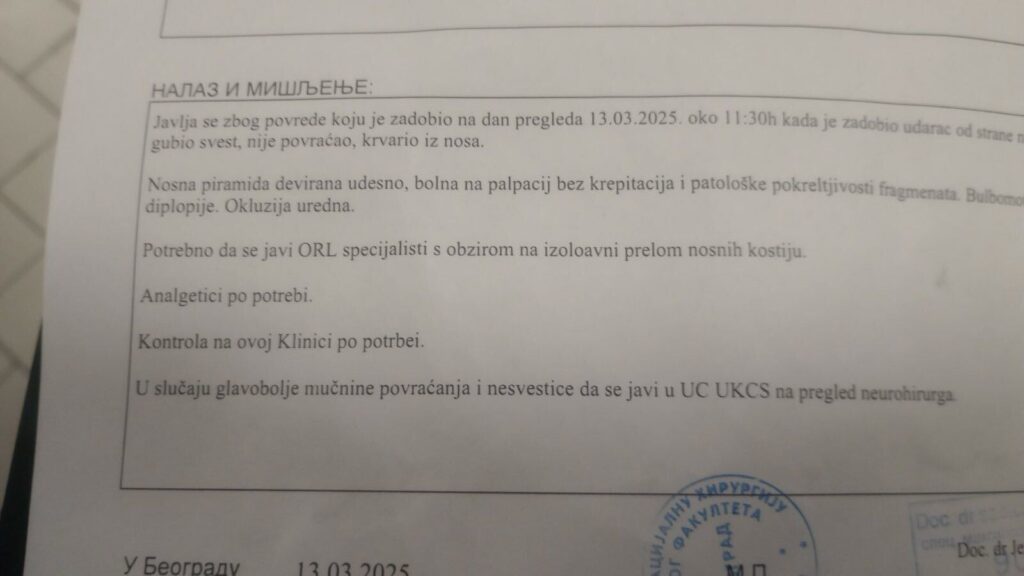Građanin snimao okupljanje nepoznatih lica blizu N1, pa mu jedan od njih polomio nos