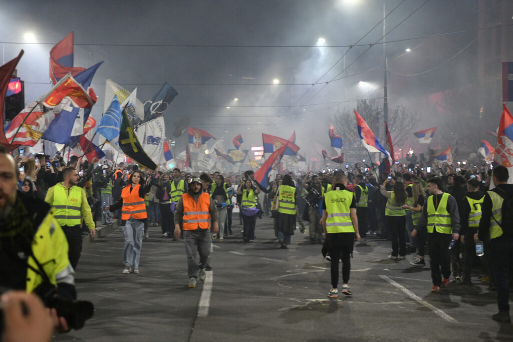 Beograd, 14.03.2025. Terazije ,doček studenata,  Nišlije Foto: Vladislav Mitić/Nova.rs