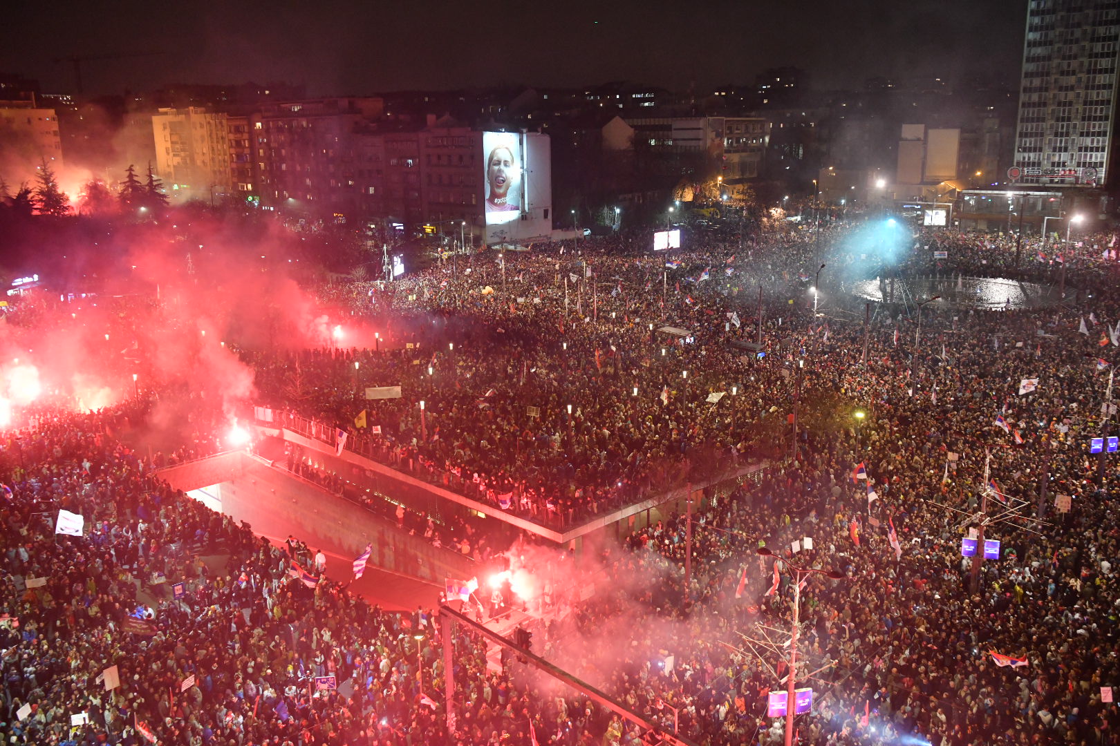 slavija  Beograd, 15.03.2025. Protest 15. za 15, veliki studentski protest u Beogradu