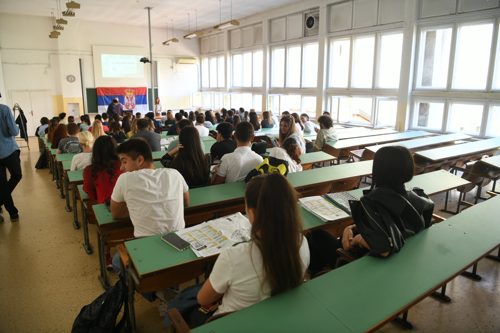 Beograd, 02.oktobar 2023. Fizički fakultet, studenti, učionica 
Foto: Vesna lalić/Nova.rs