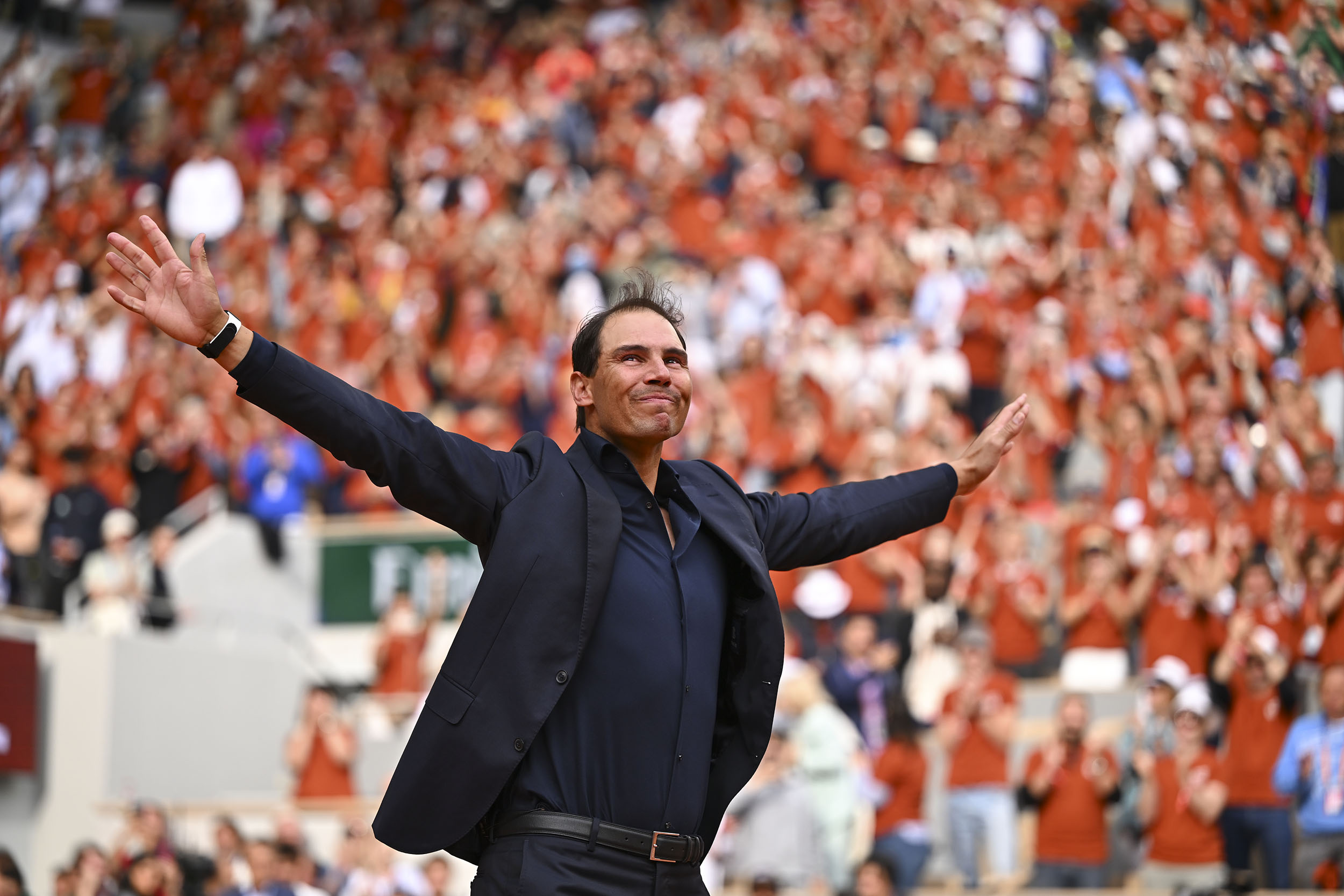 Rafael Nadal, Roland-Garros 2025, Cérémonie Hommage à Rafael Nadal, Photo : Corinne Dubreuil / Pool / FFT