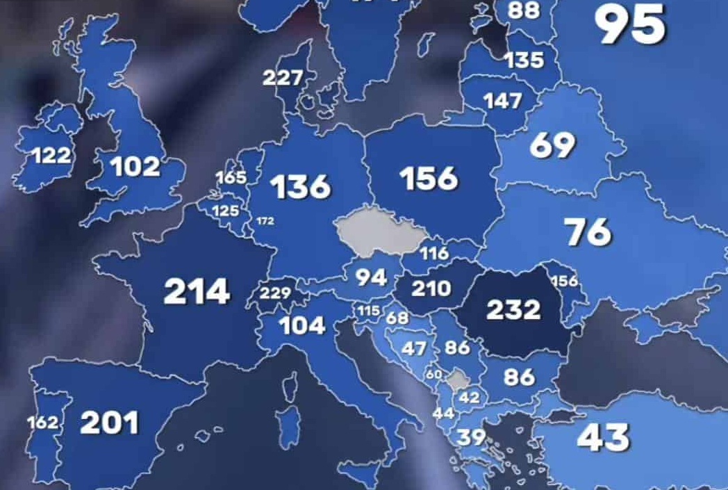 Mapa zemalja sa najbržim internetom