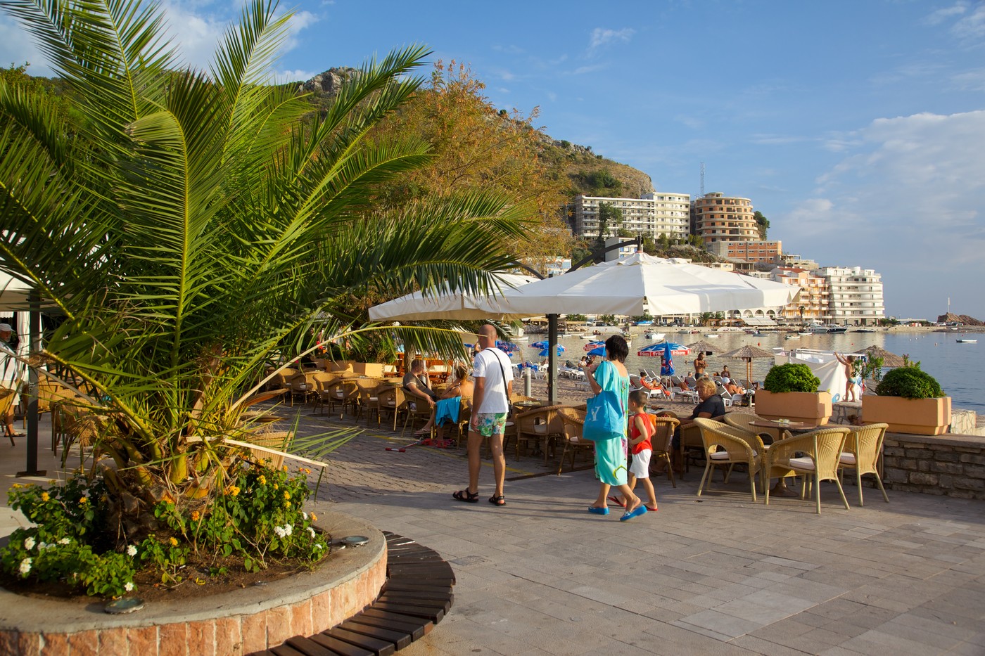 Europe, Montenegro, Budva Bay, Becici, Promenade,,Image: 158435888, License: Rights-managed, Restrictions: , Model Release: no, Credit line: Frank Fell / Avalon / Profimedia
