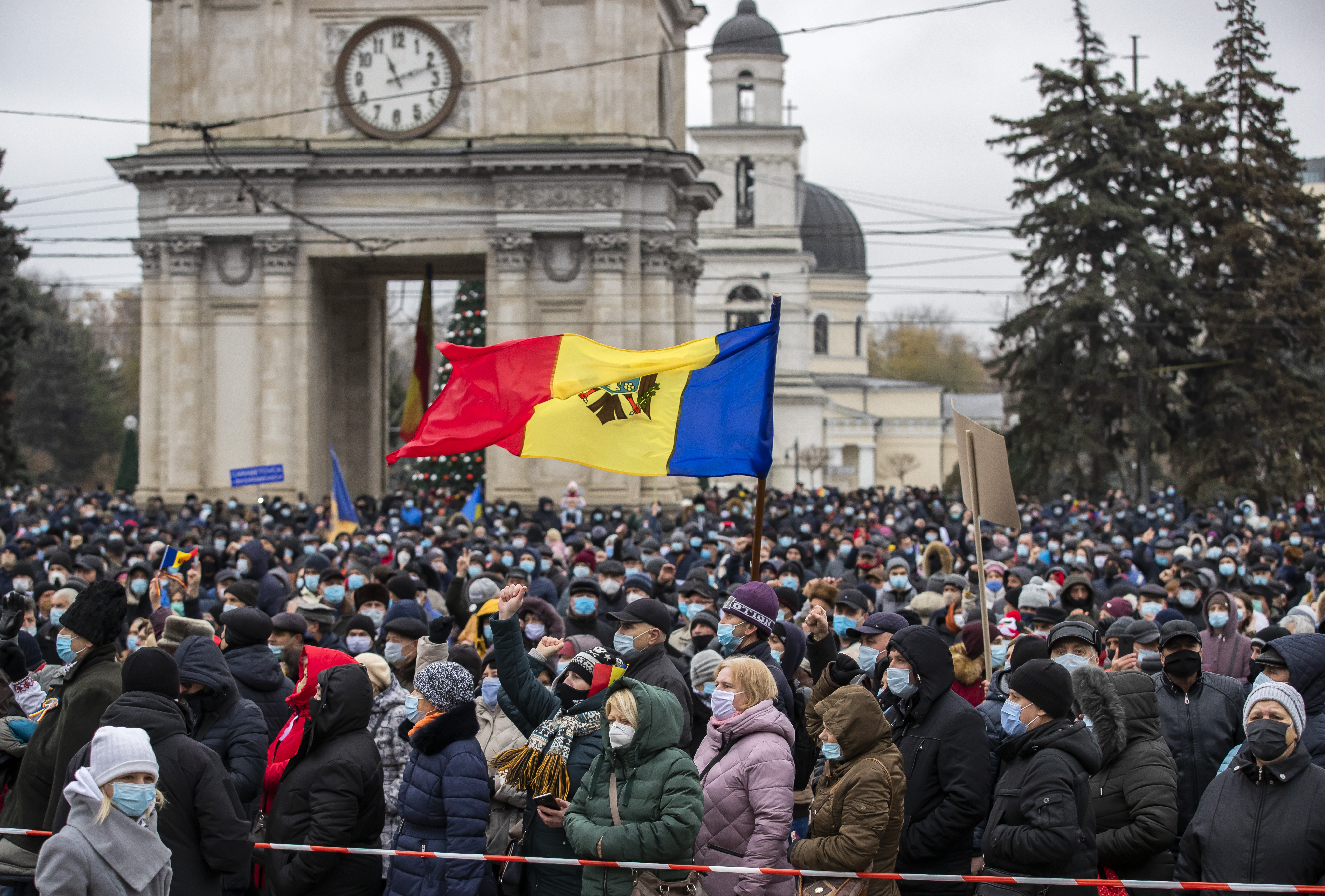 Moldavija,  Anti-government protest in Chisinau