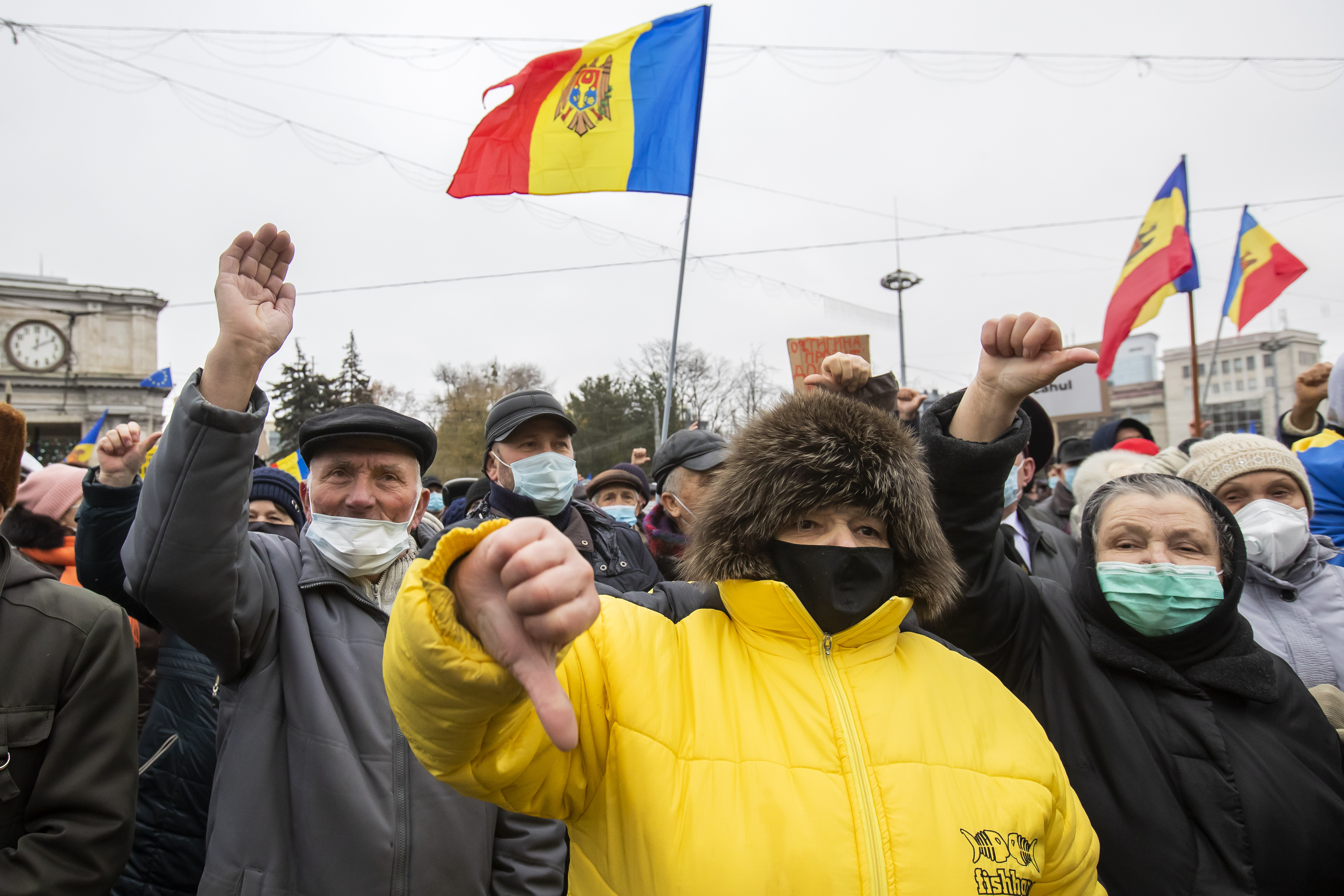 Moldavija,  Anti-government protest in Chisinau