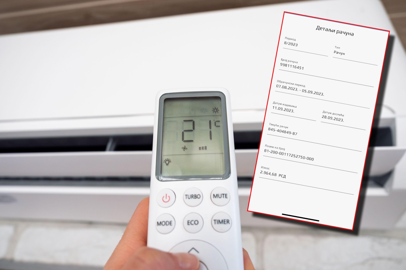 Račun za struju kada klima radi ceo mesec