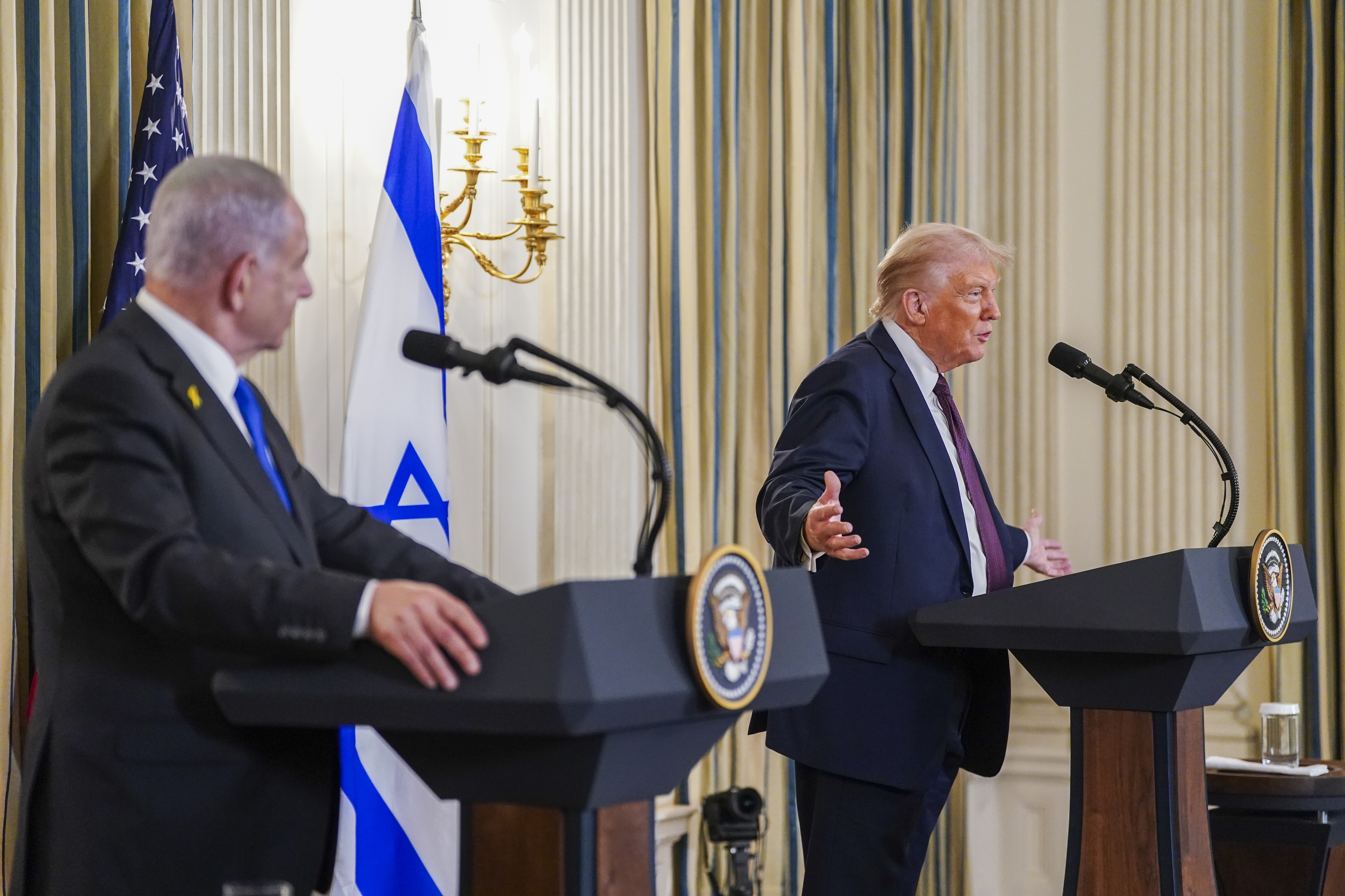US President Trump and Israeli Prime Minister Netanyahu press conference at the White House