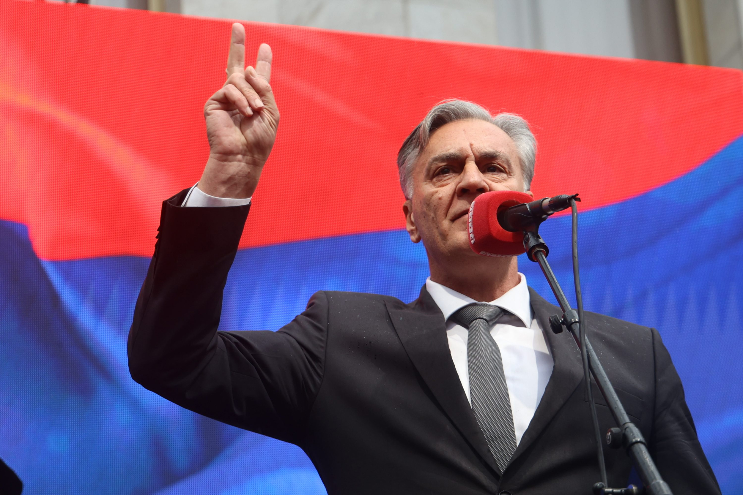 A meeting in support of the President of the Republika Srpska Milorad Dodik on the occasion of the pronouncement of the first-instance verdict of the Court of Bosnia and Herzegovina in the criminal case of Milorad Dodik and others.Skup podrske predsedni