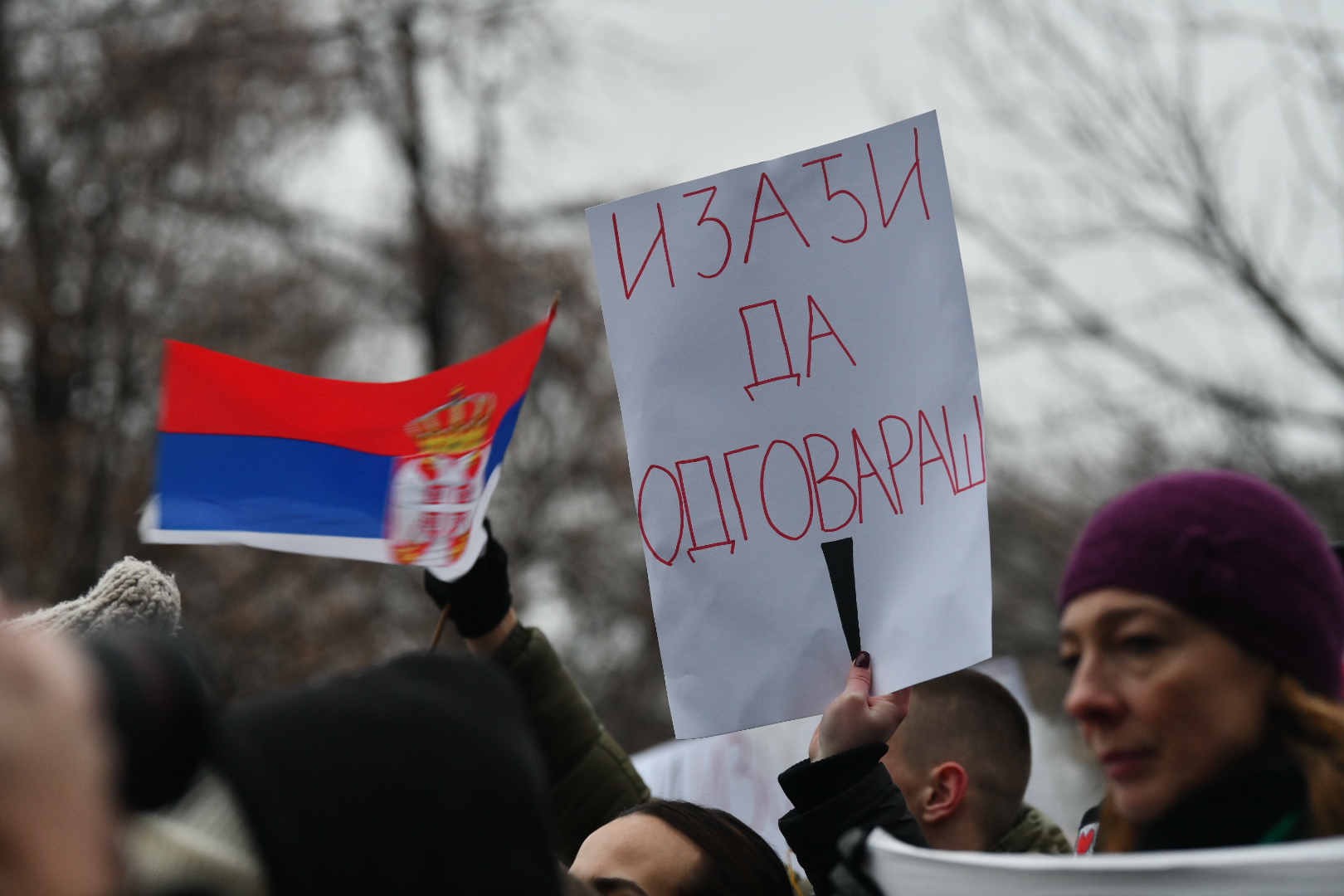 Beograd, 19.01.2025. Ispred Ministarstva prosvete, Protest Školski čas u zadnji čas, prosvetari i studenti Foto: Vesna Lalić/Nova.rs