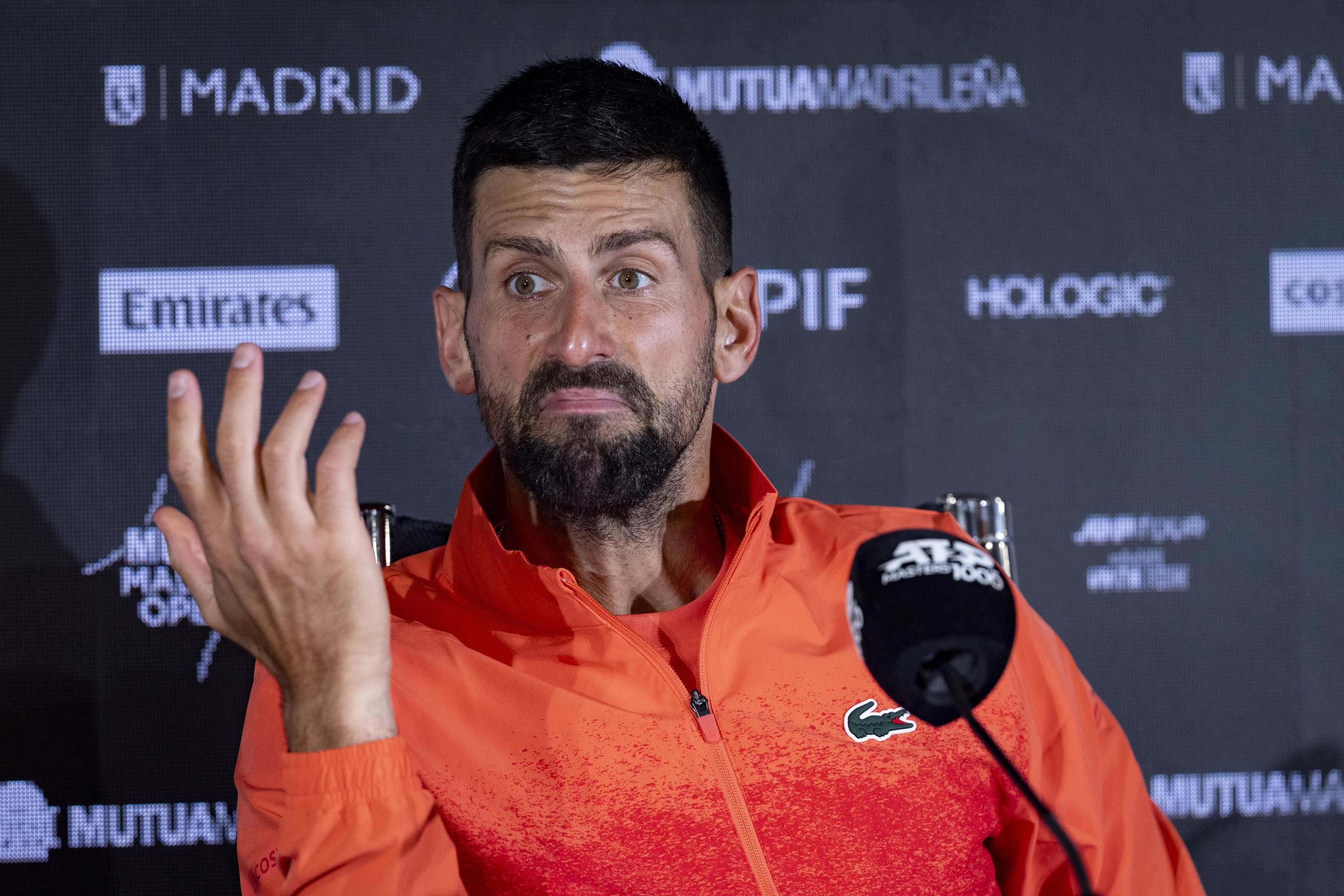 Novak Đoković nakon eliminacije u Madridu