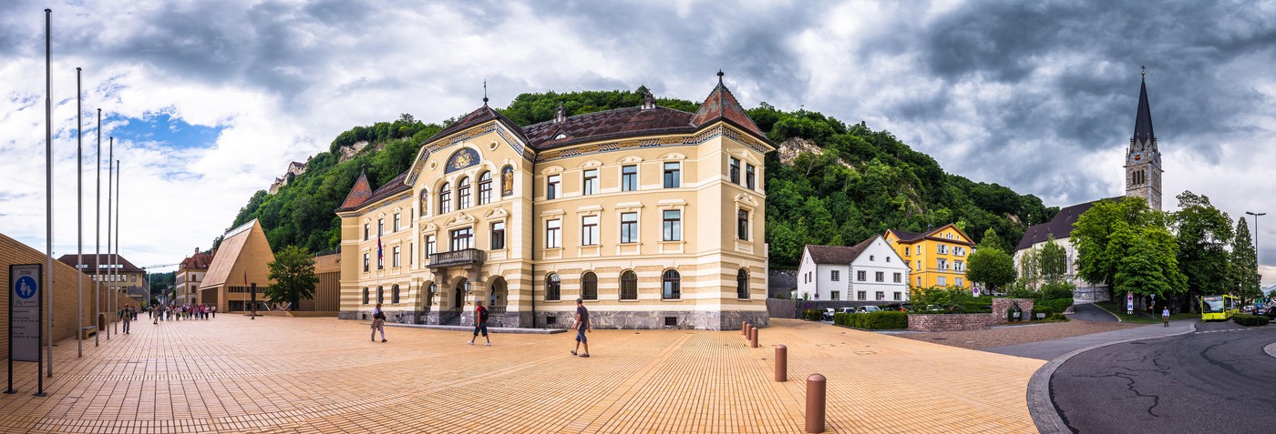 Old building of parliament in Vaduz, Liechtenstein.