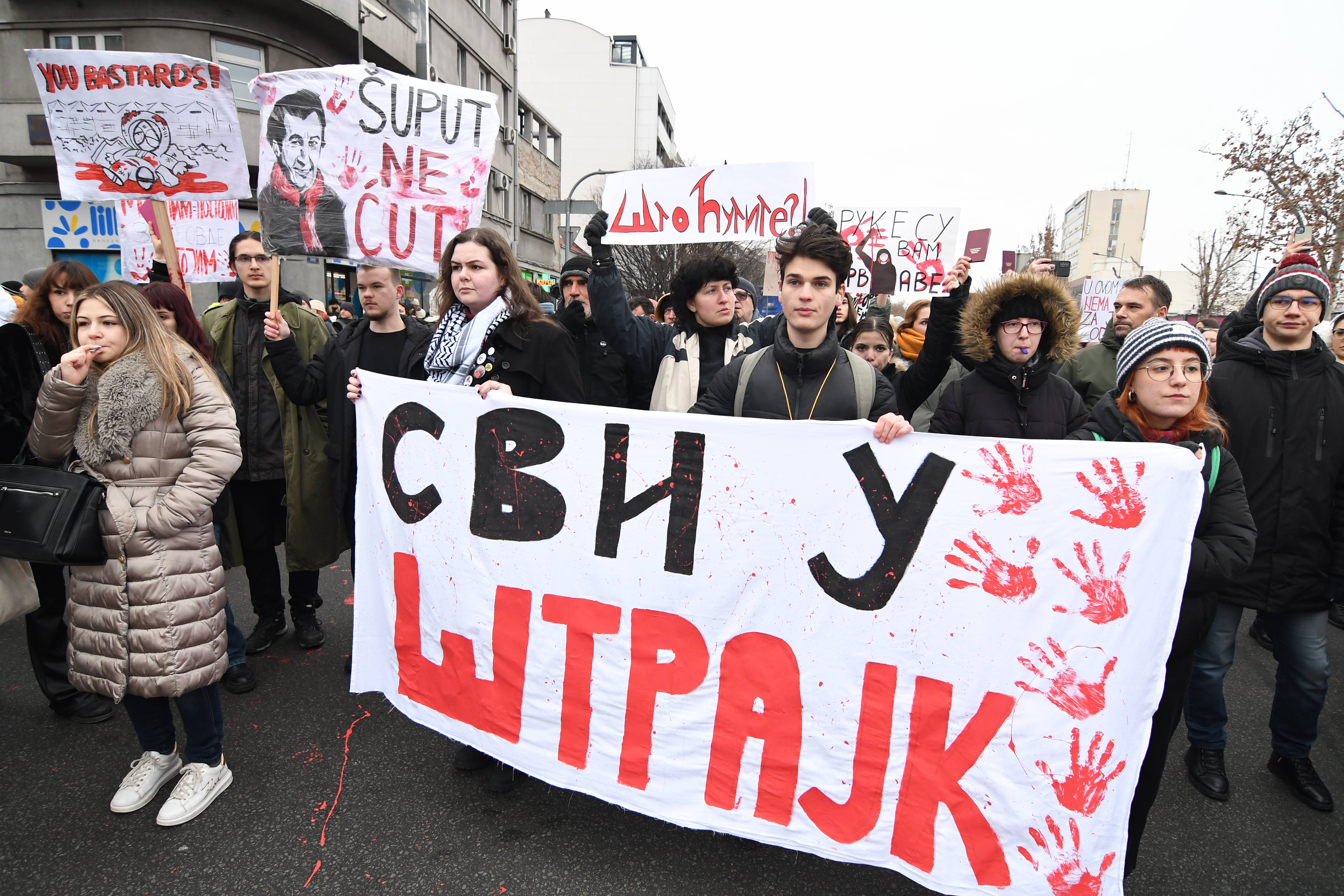 PROTEST SREDNJOSKOLACA U NOVOM SADU