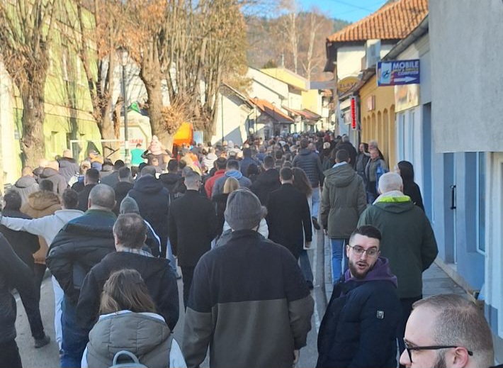 Prijepolje 25.01.2025. Protest, podrška studentima, studentski protest u Prijepolju Foto: Marko Matović