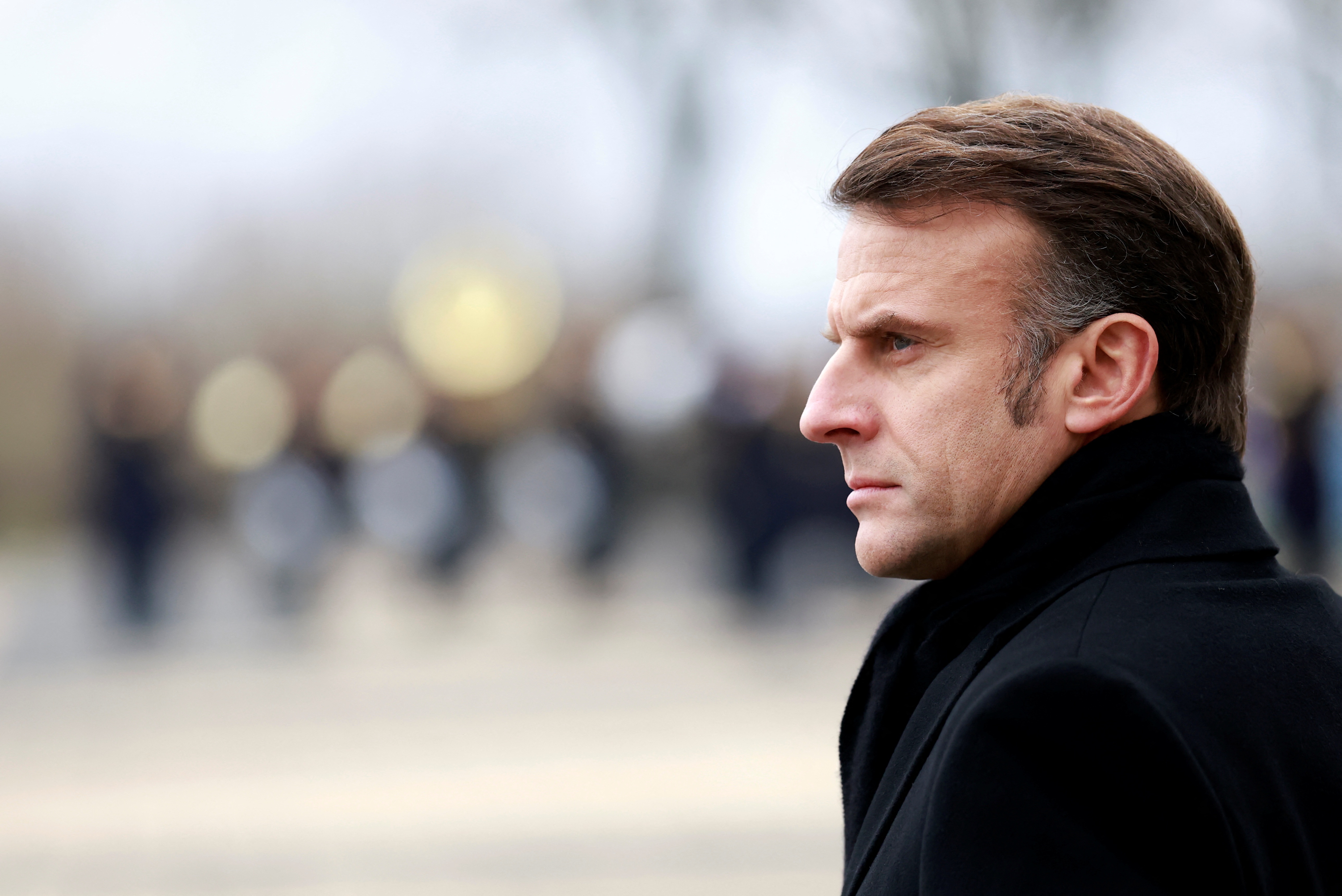 French President Macron delivers New Year speech to Armed Forces in western France