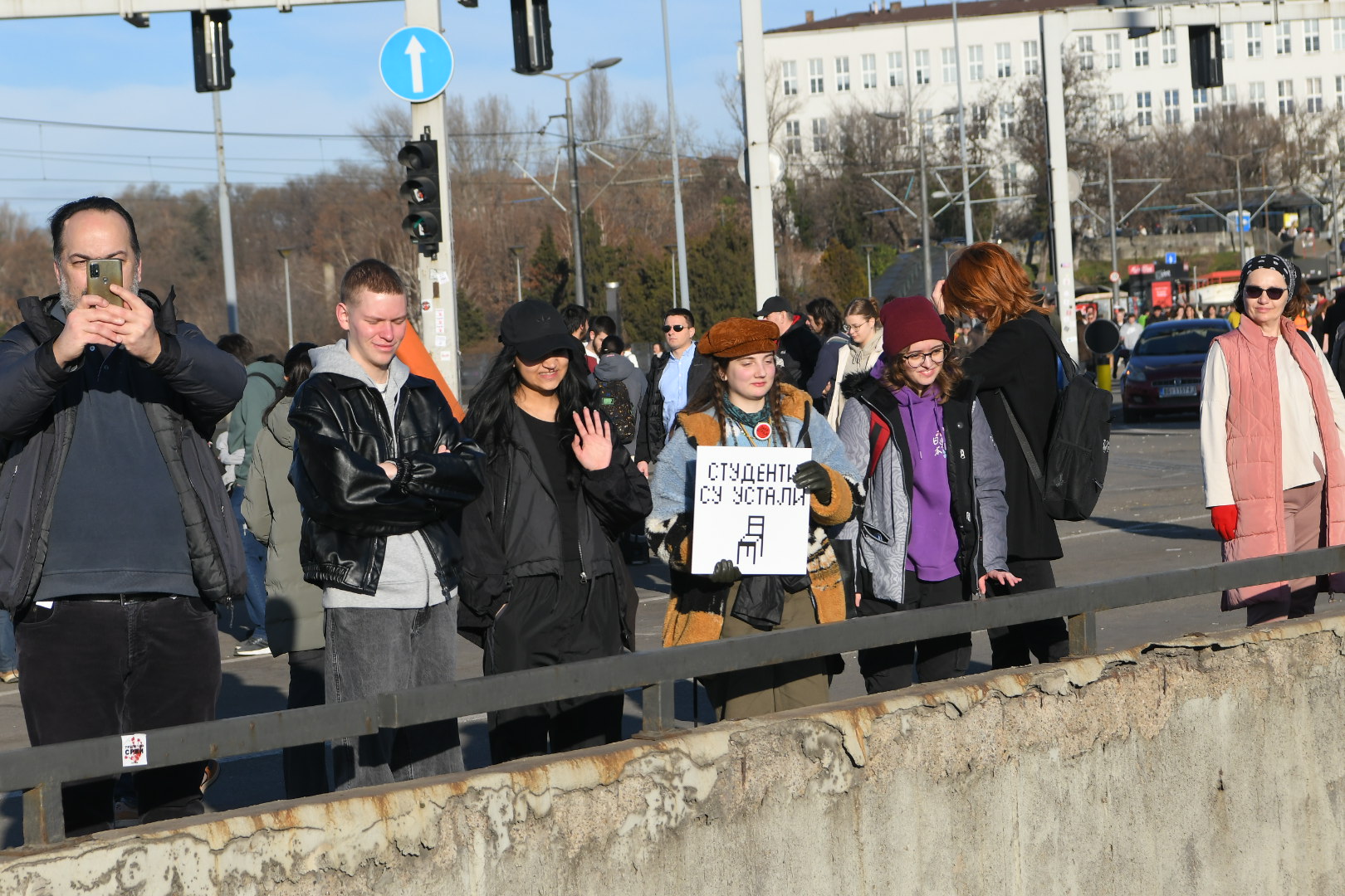 Beograd, 28.01.2025. Autokomanda, studentski protest, blokada, studentska blokada, studenti, 24 casa blokirana Autokomanda, drugi dan Foto: Amir Hamzagić/Nova.rs