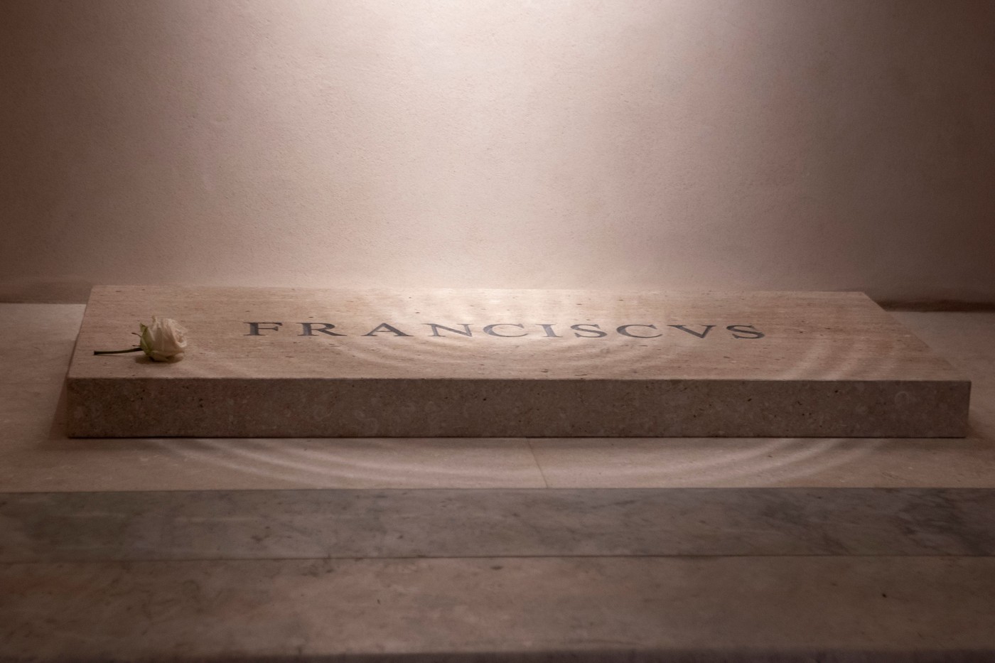 The tomb of Pope Francis inside St. Mary Major Basilica, Vatican City, Vatican - 27 Apr 2025