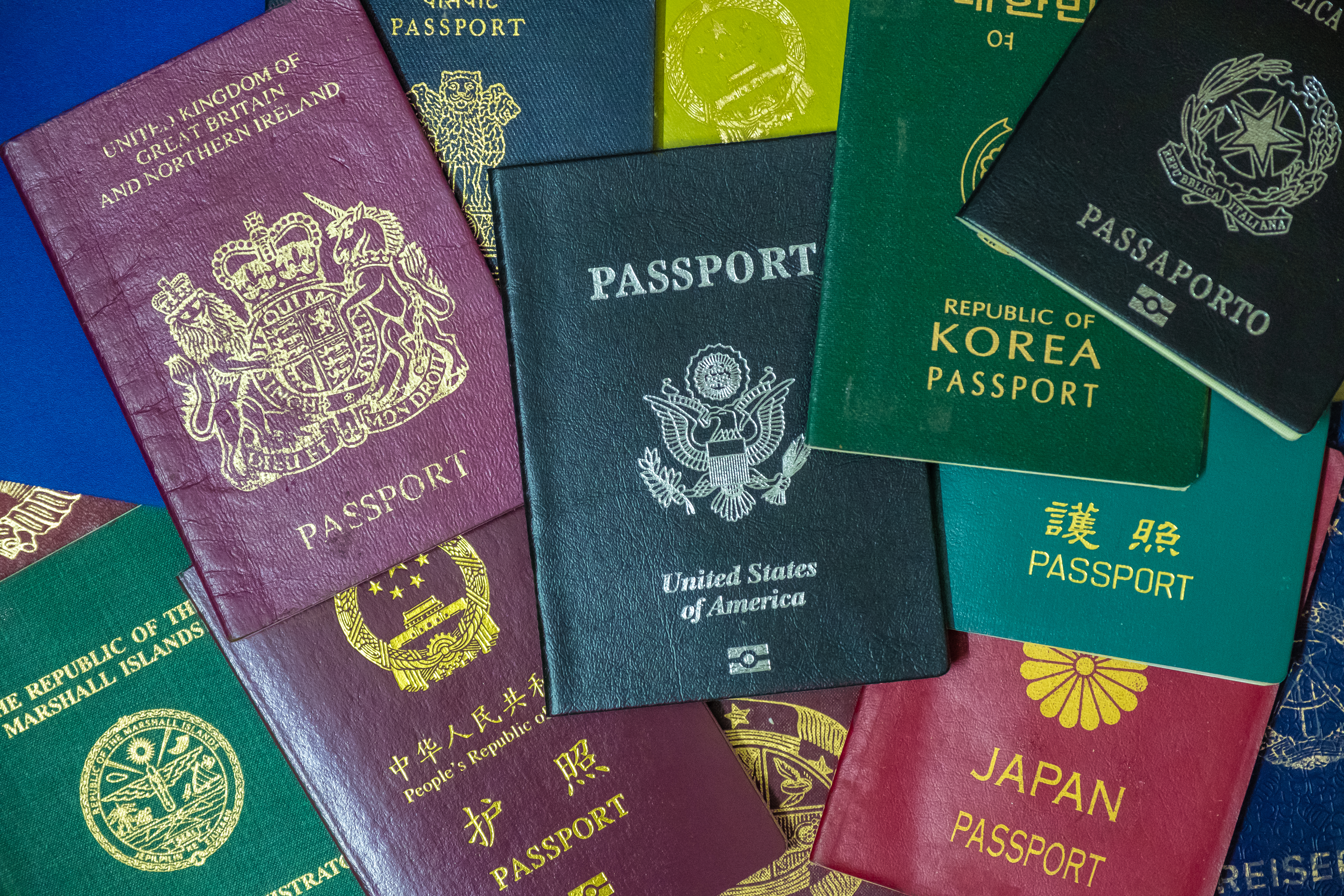 Many,Different,Countries,Passports,As,Background