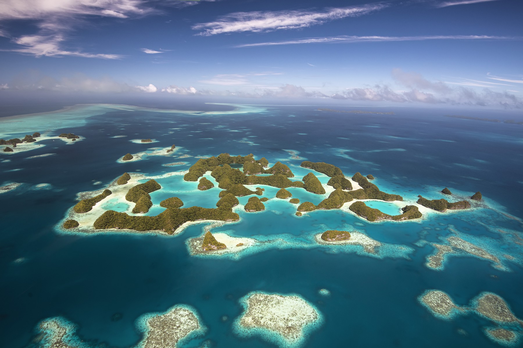 Aerial view of Palau archipelago, Micronesia, Pacific Ocean,Image: 945518296, License: Rights-managed, Restrictions: , Model Release: no, Credit line: David Salvatori / VWPics / Profimedia