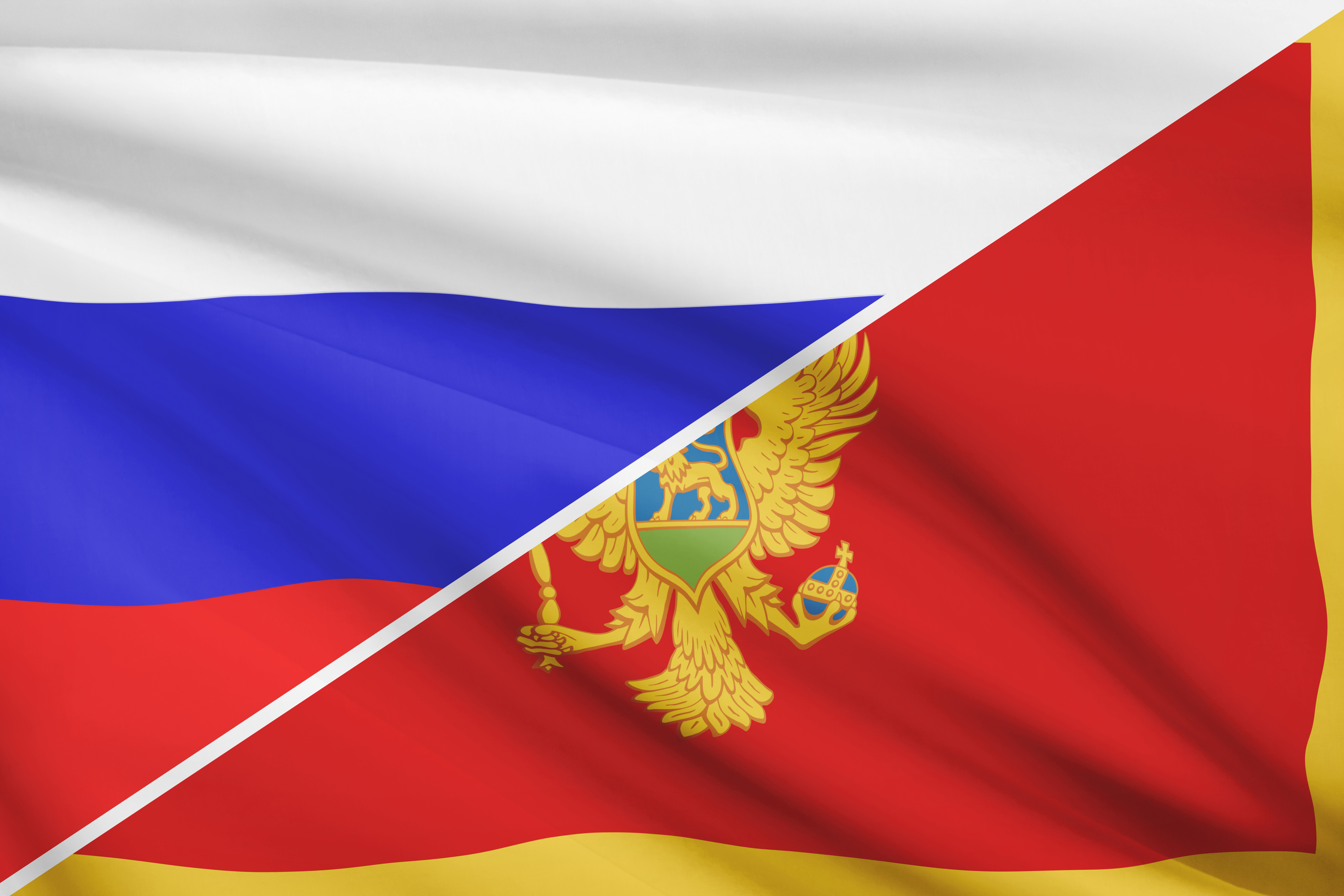 Rusija, Crna Gora, ruska i crnogorska zastava, zastave Foto: Shutterstock