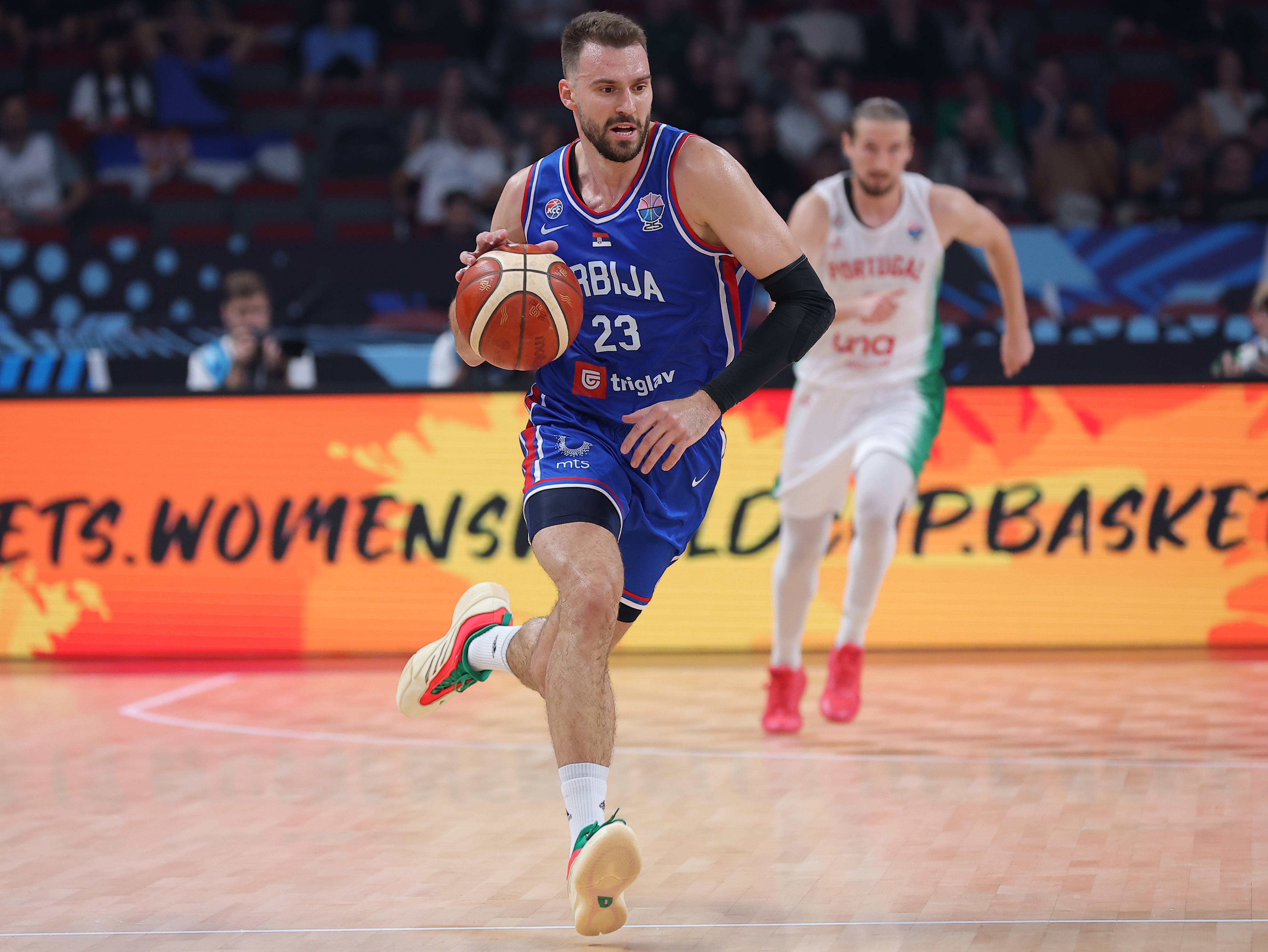 Marko Guduric during FIBA Eurobasket 2025 group A second round basketball match between Portugal and Serbia on August 29, 2025. in Riga, Latvia.
(photo by Pedja Milosavljevic/STARSPORT ©)