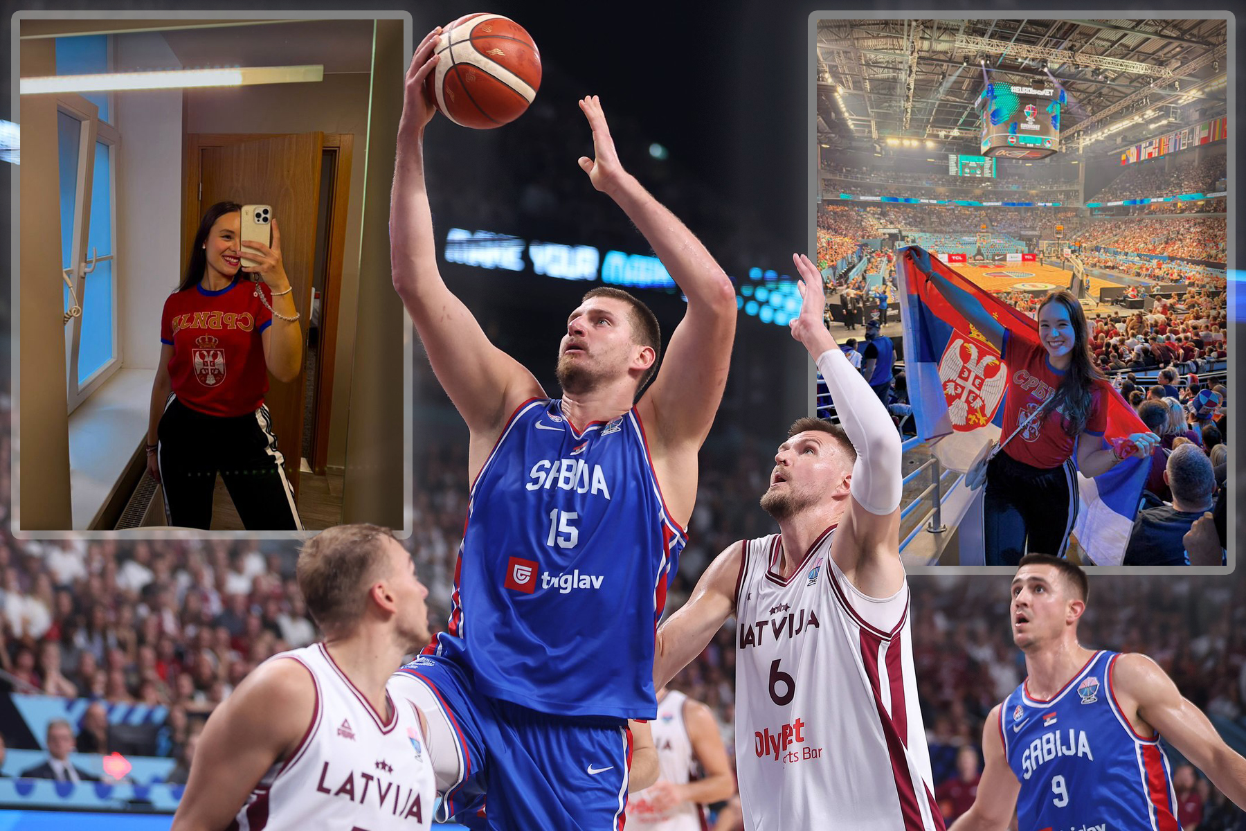 SERBIA vs LATVIA Navijačica Nataša, dosla iz Nemačke samo zbog jedne utakmice