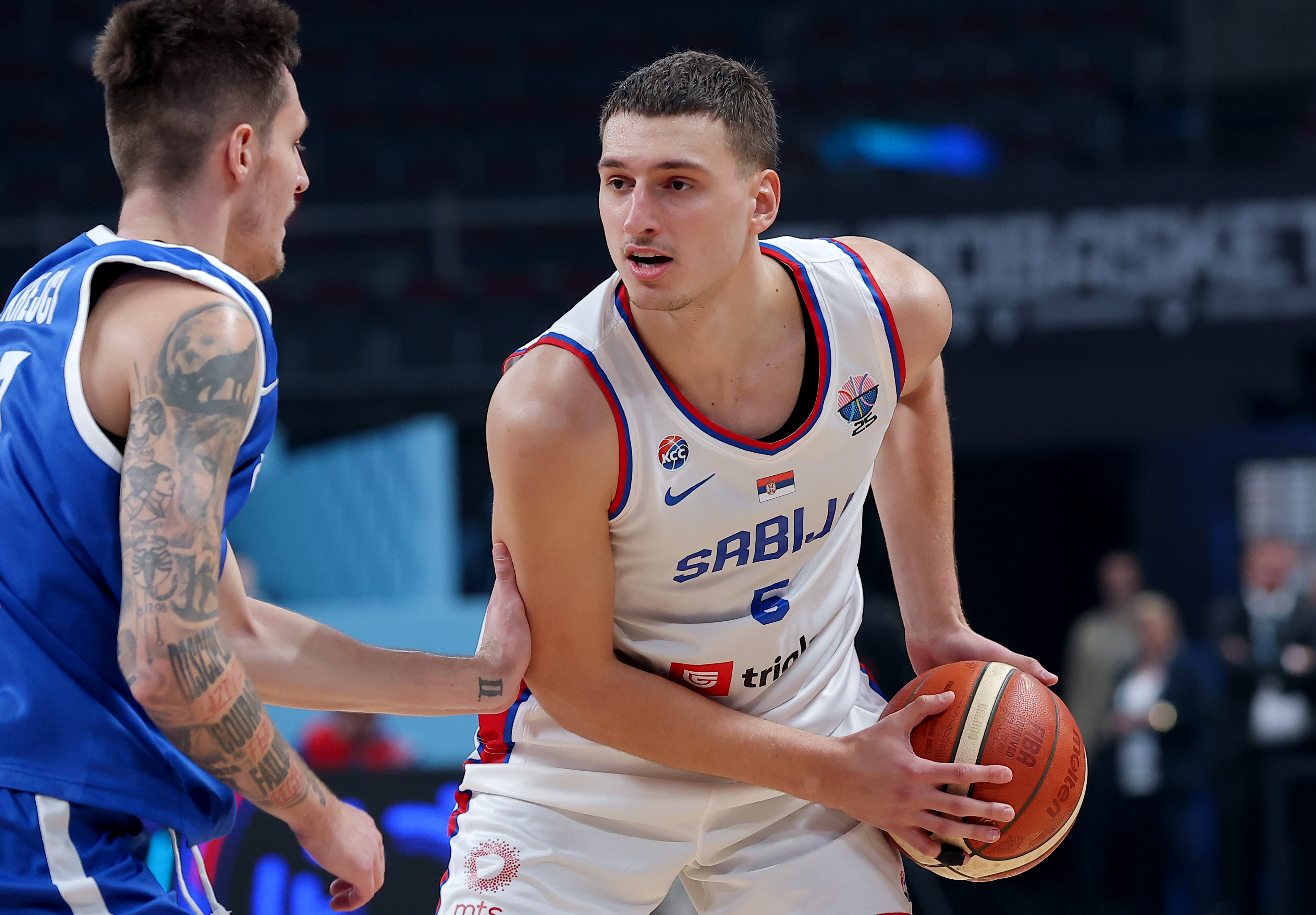 Nikola Jovic during FIBA Eurobasket 2025 group A 4th round basketball match between Serbia and Czechia on Sept. 1, 2025. in Riga, Latvia.
(photo by Pedja Milosavljevic/STARSPORT ©)