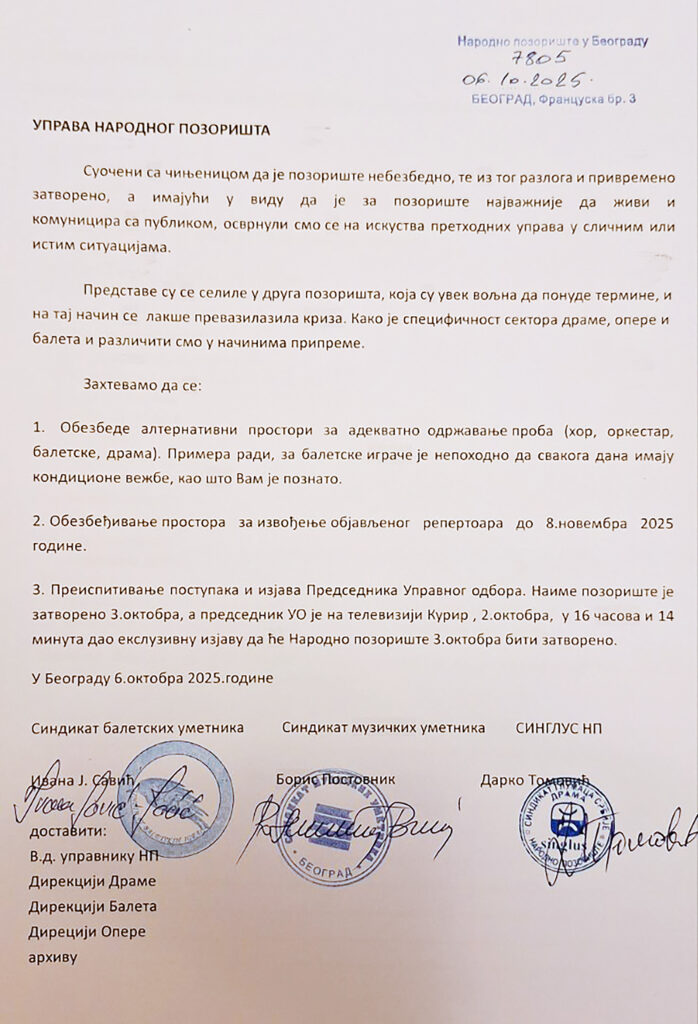 uprava narodnog pozorišta narodno pozoriste