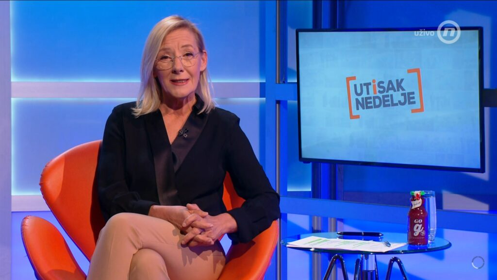 Olja Bećković, emisija Utisak nedelje Foto: Nova