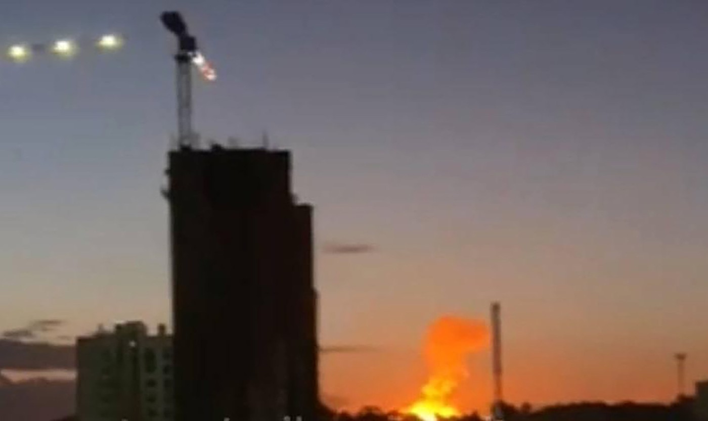 Ukrainian kamikaze drone attack