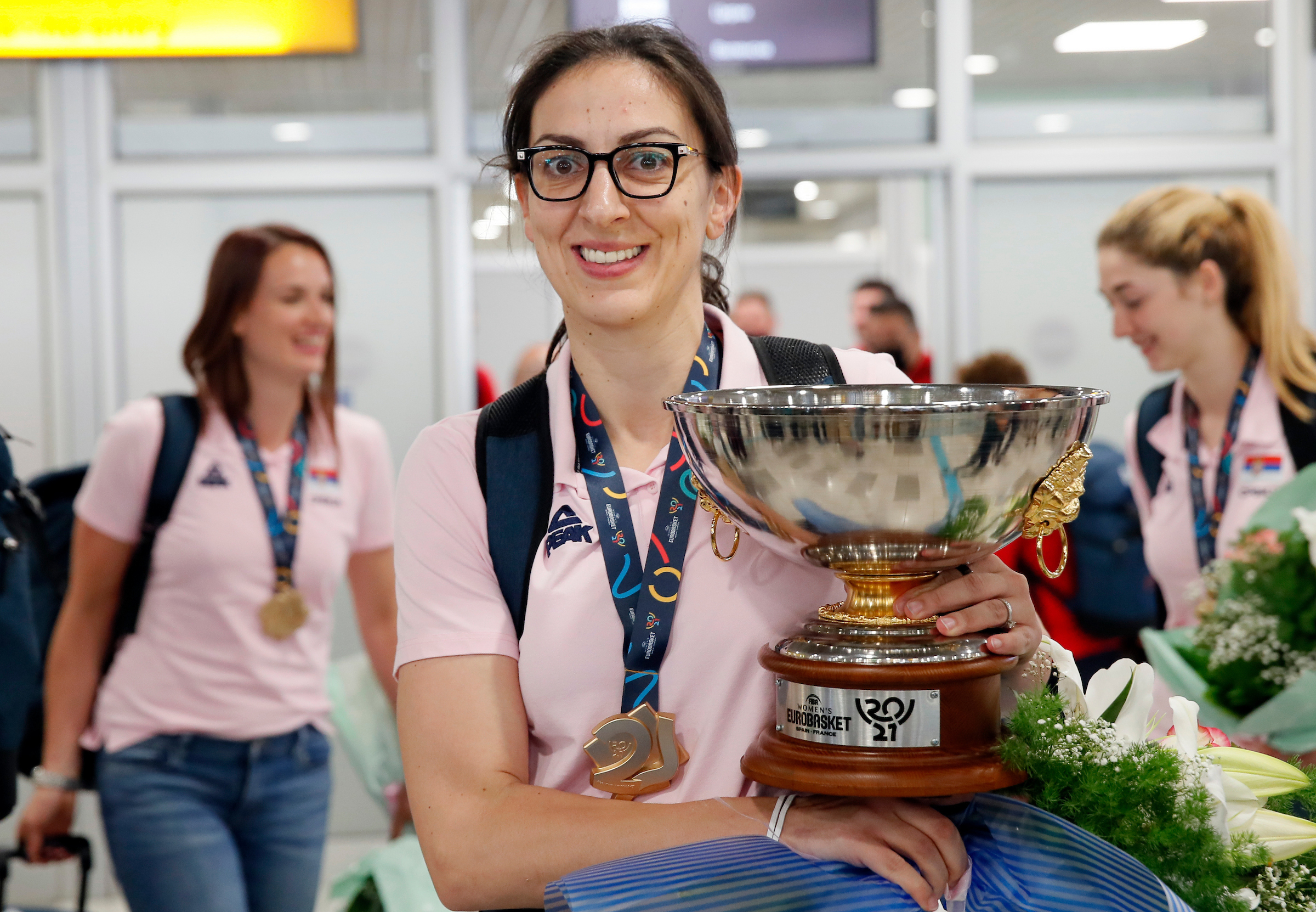 Jelena Brooks Reprezentacija Srbije Zene Women's Eurobasket, docek. Beograd, Srbija in Belgrade Serbia, 28.6.2021.  foto: Pedja Milosavljevic / STARSPORT